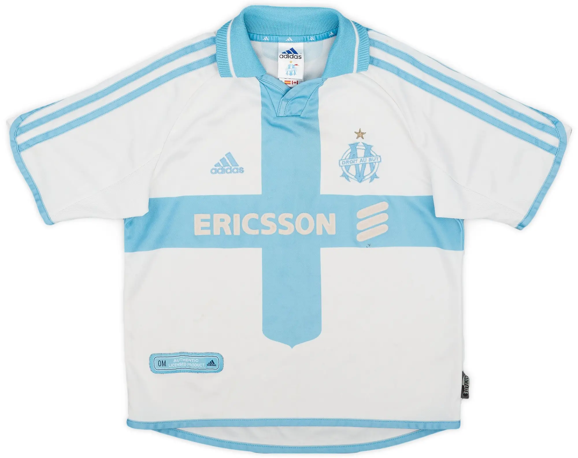 adidas 2000-01 Olympique Marseille Home Shirt - 6/10 - (M.Boys)