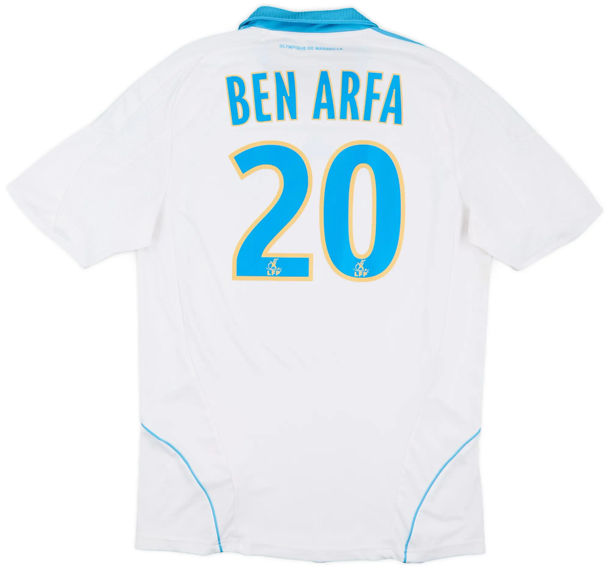 adidas 2008-09 Olympique Marseille Home Shirt Ben Arfa #20 - 7/10 - (M)