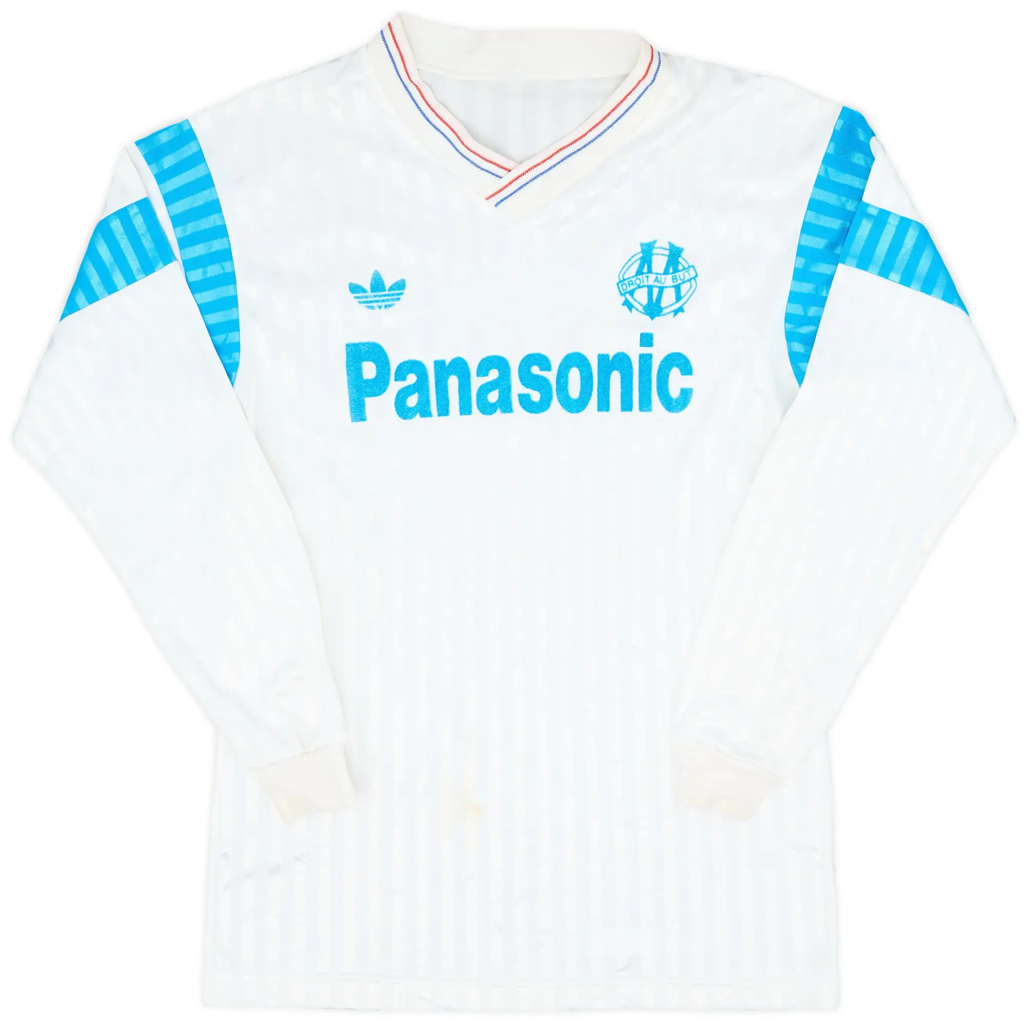 adidas 1990-91 Olympique Marseille Home L/S Shirt - 6/10 - (S)