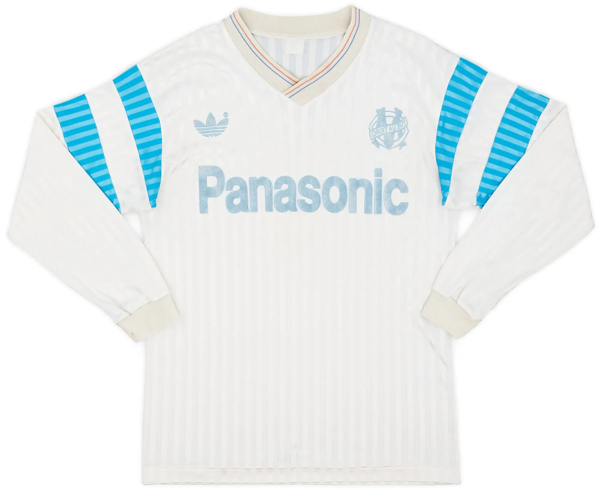 adidas 1990-91 Olympique Marseille Home L/S Shirt - 7/10 - (S)