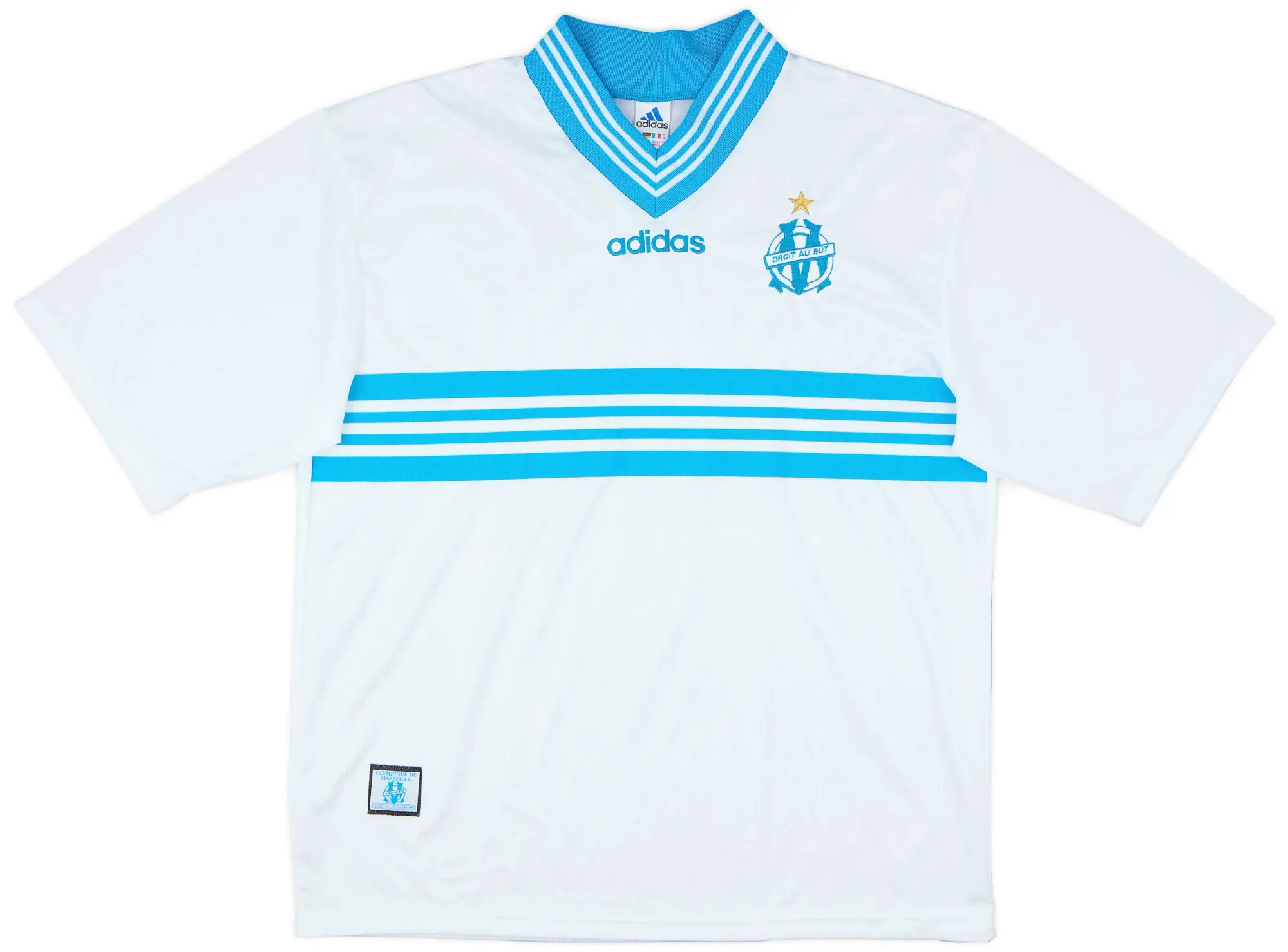 adidas 1996-97 Olympique Marseille Home Shirt - 10/10 - (XL)