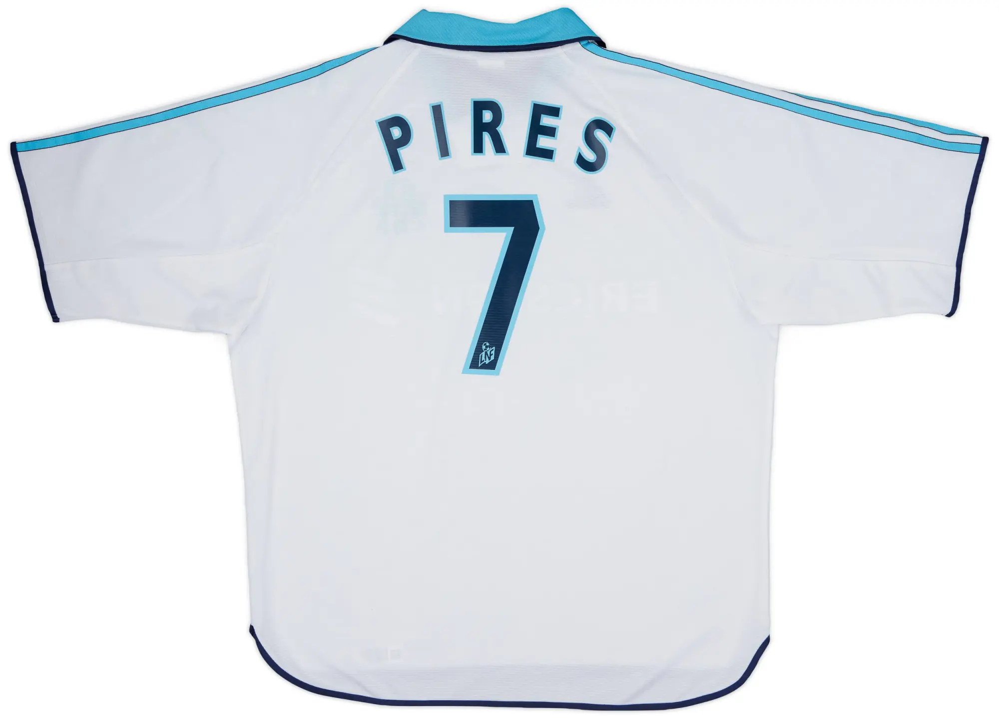 adidas 1999-00 Olympique Marseille Home Shirt Pires #7 - 9/10 - (XL)