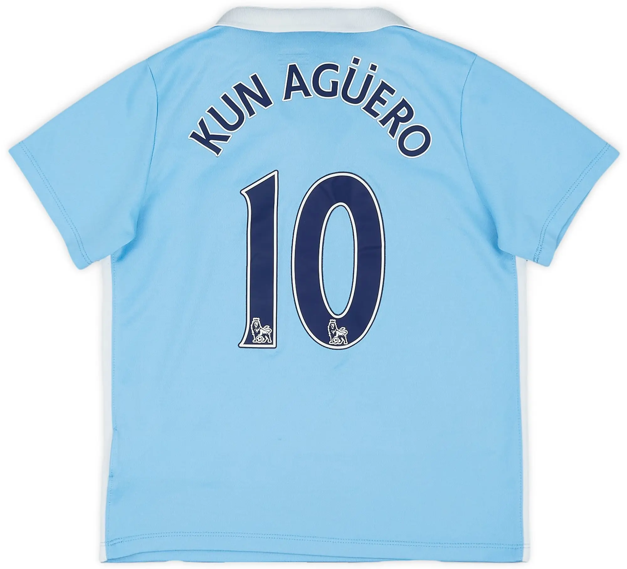 Nike 2015-16 Manchester City Home Shirt Kun Aguero #10 - 8/10 - (7-8 Boys)