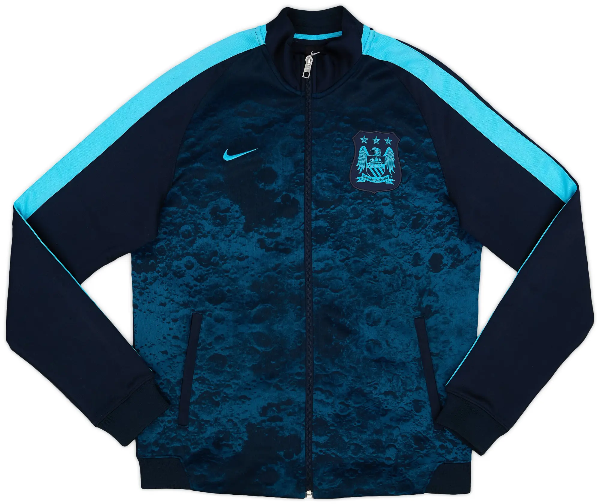 2015-16 Manchester City Nike 1/4 Zip Drill Top - 9/10 - (M)