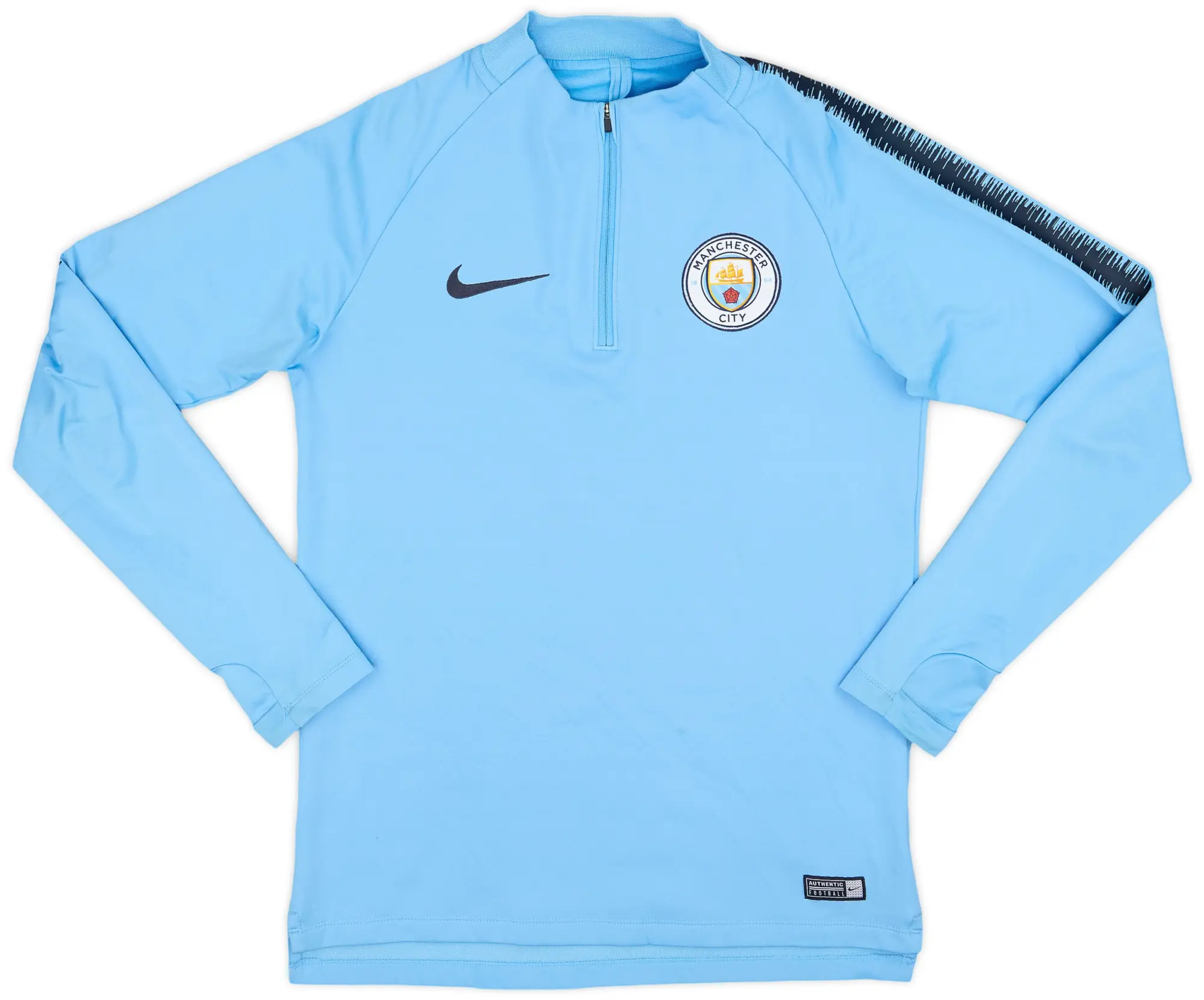 2018-19 Manchester City Nike 1/4 Zip Drill Top - 7/10 - (S)