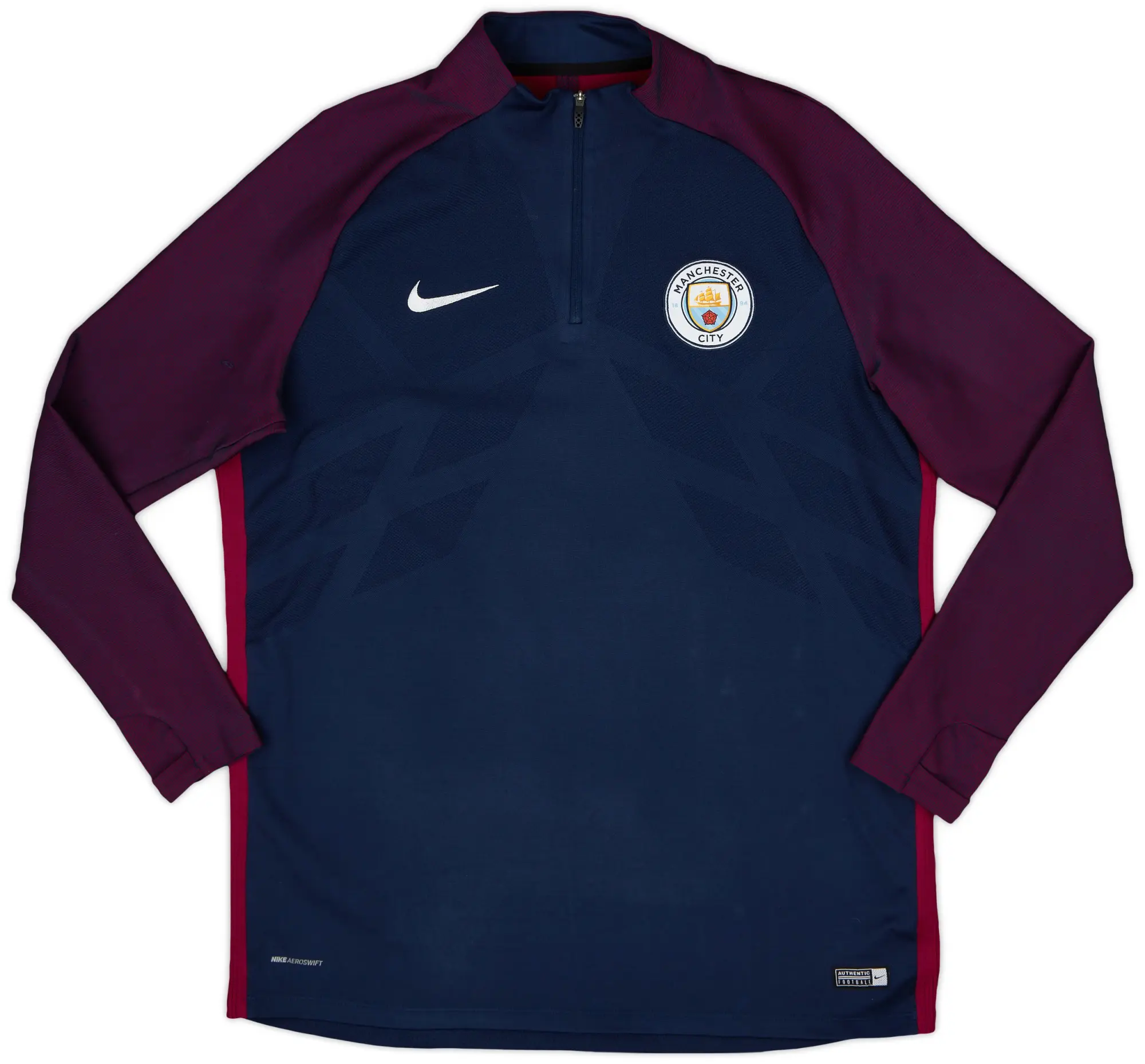 2017-18 Manchester City Nike 1/4 Zip Training Top - 8/10 - (XL)