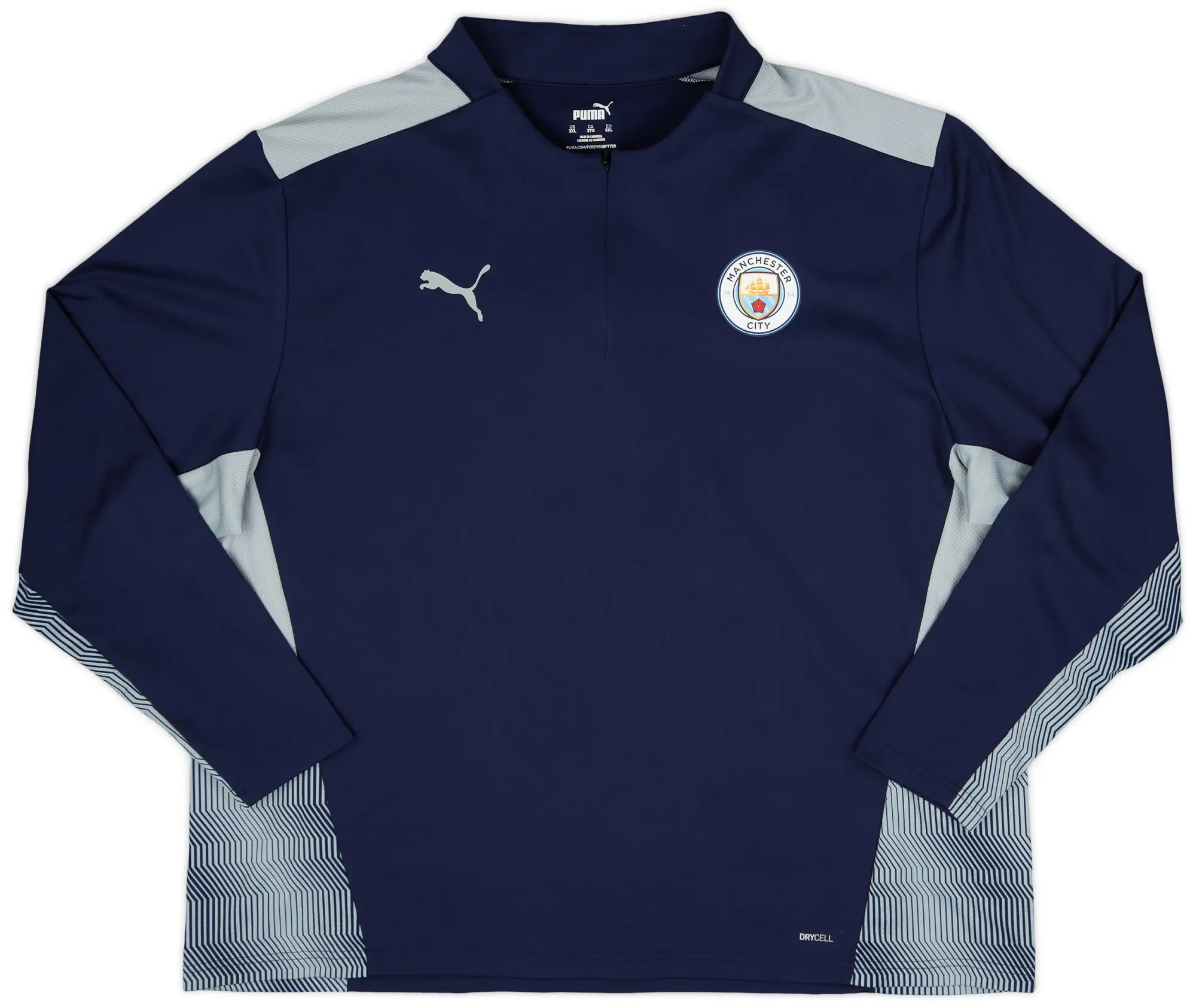 2021-22 Manchester City Puma 1/4 Zip Drill Top - 9/10 - (3XL)