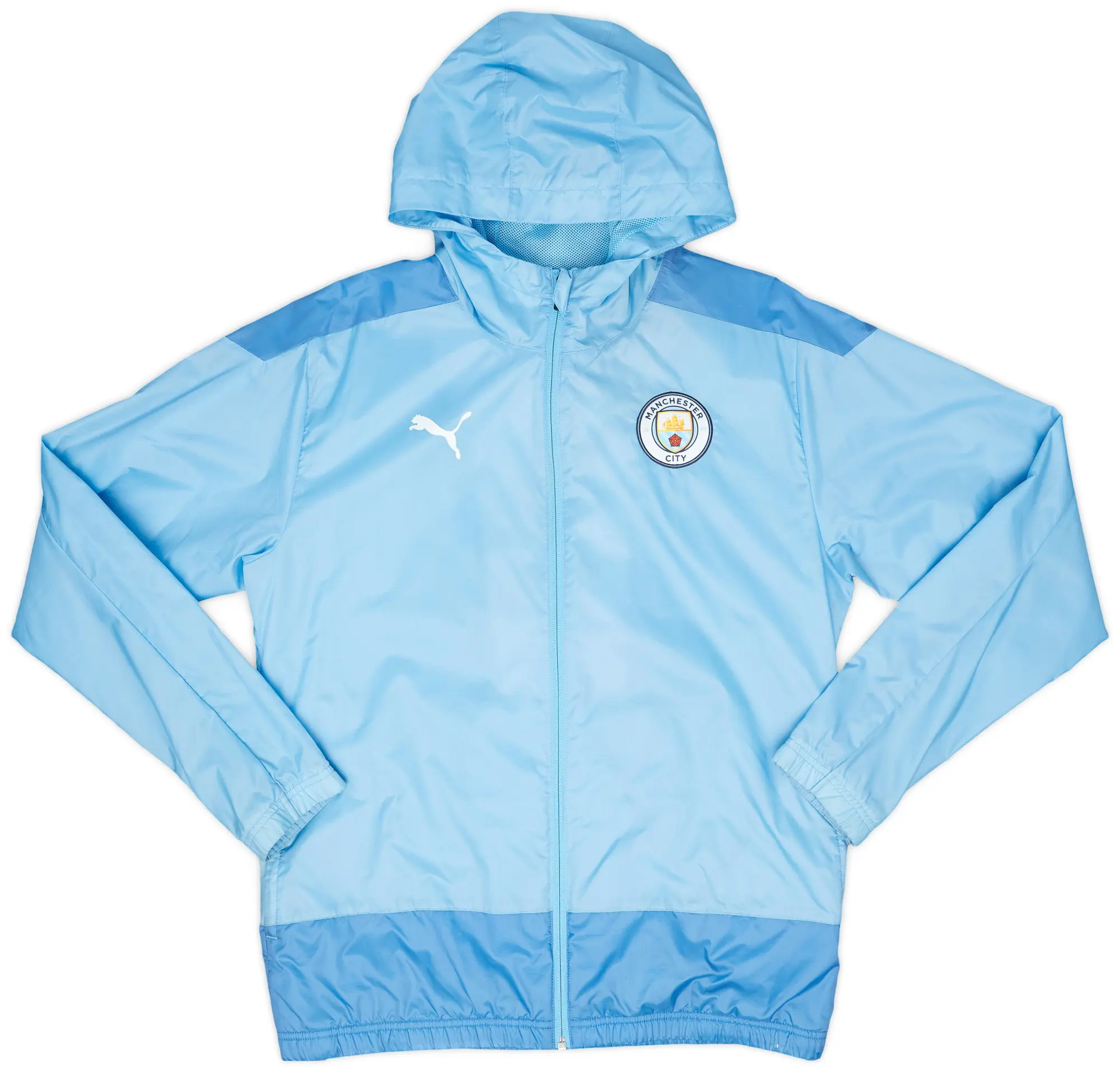 2019-20 Manchester City Puma Hooded Rain Jacket - 8/10 - (M)