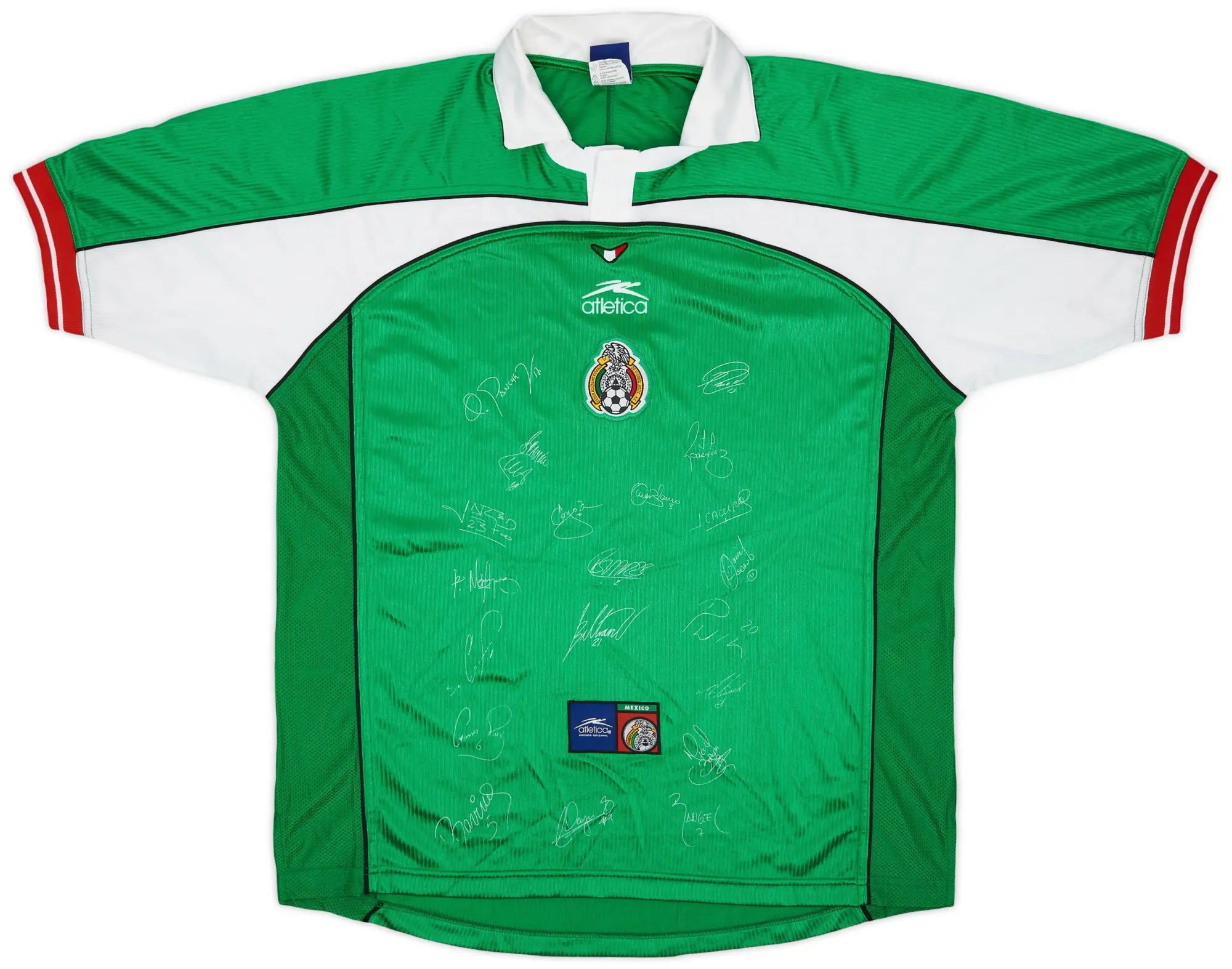 2000-01 Mexico 'Signed' Home Shirt (XL)