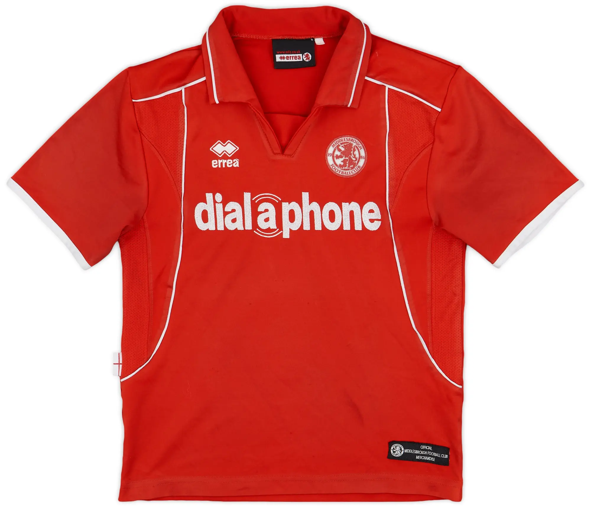 Errea 2003-04 Middlesbrough Home Shirt - 6/10 - (5-6 Years)