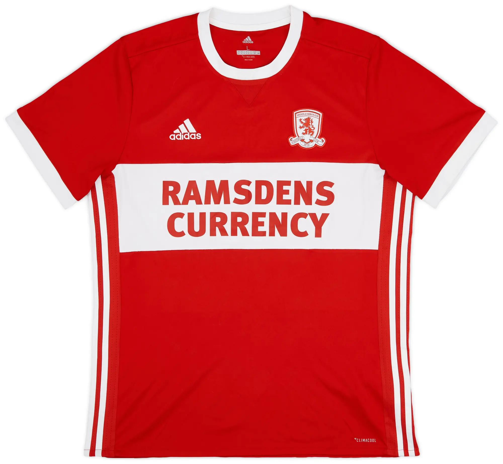 adidas 2017-18 Middlesbrough Home Shirt - 8/10 - (L)