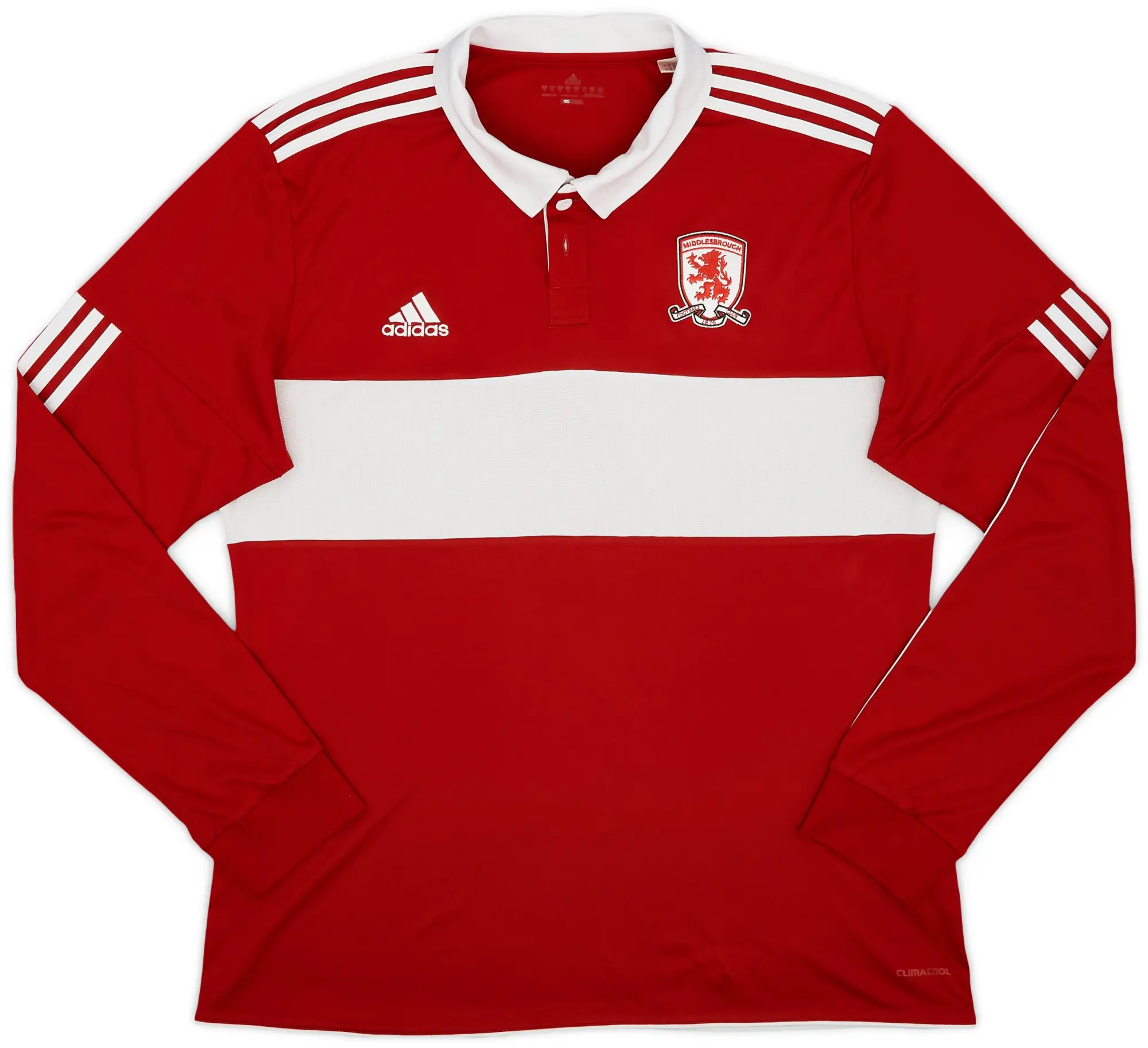 adidas 2010-11 Middlesbrough Home L/S Shirt - 8/10 - (XL)