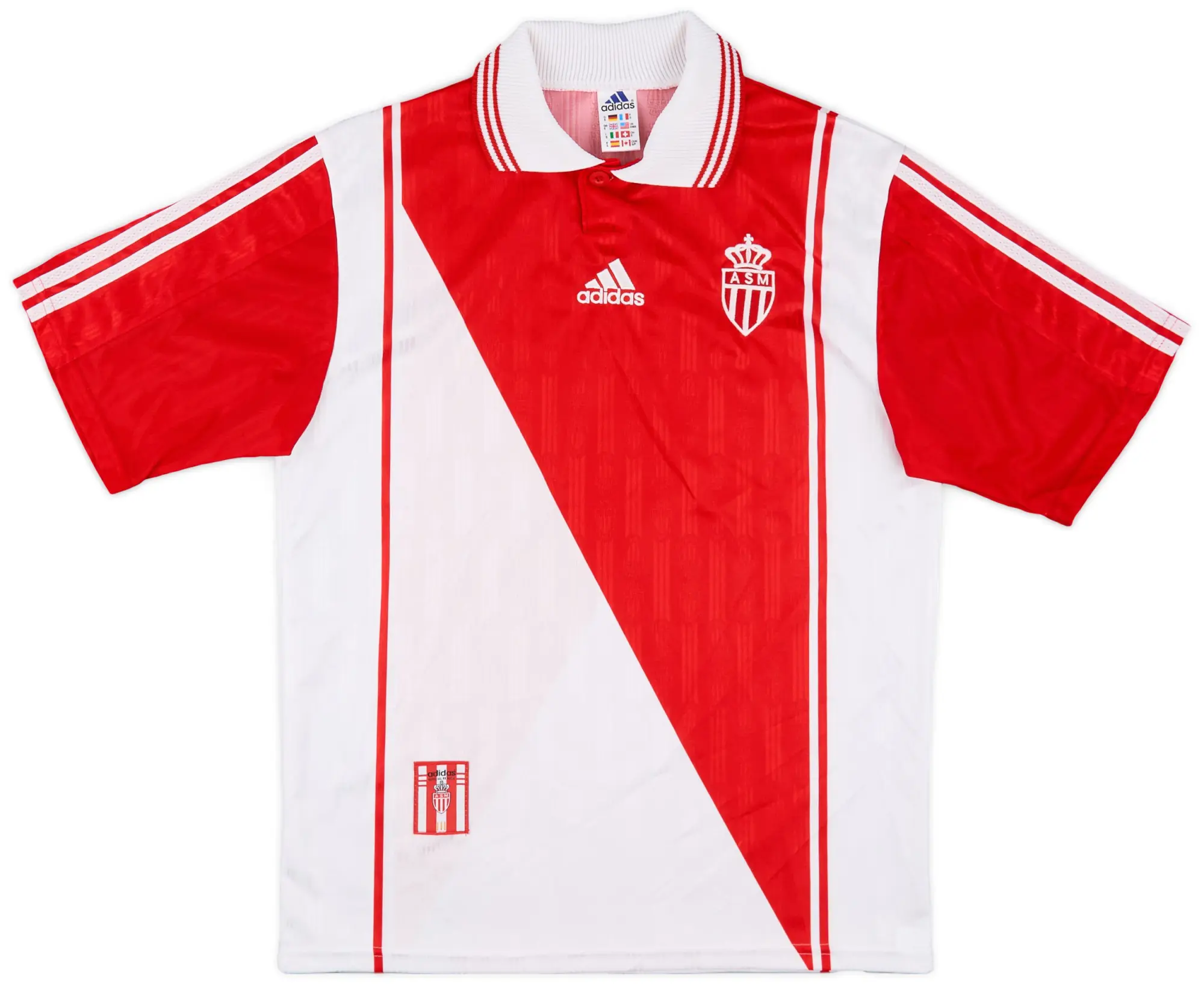 adidas 1996-98 Monaco Home Shirt - 9/10 - (S)