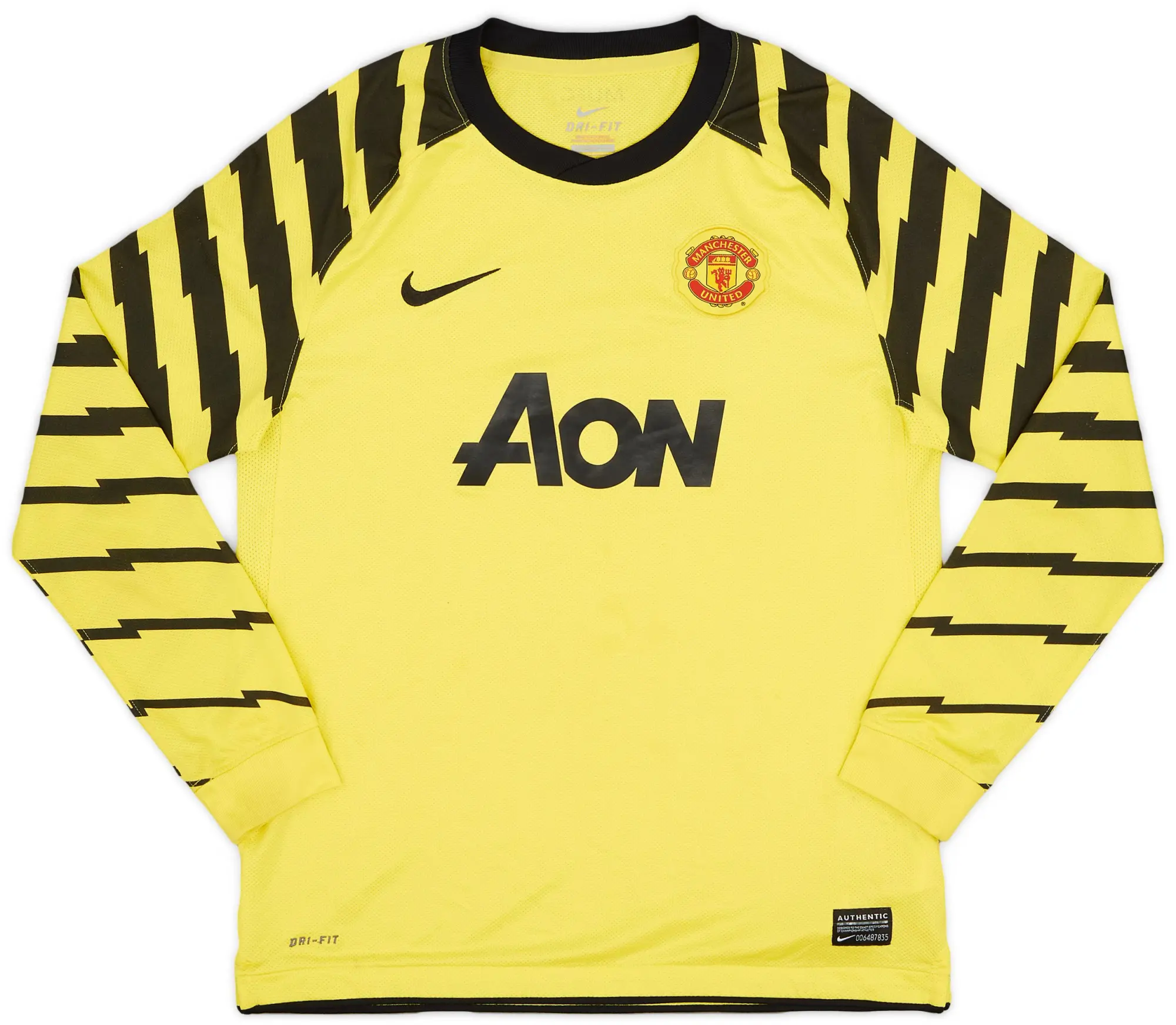 Nike 2010-11 Manchester United Yellow GK Shirt - 6/10 - (L.Boys)