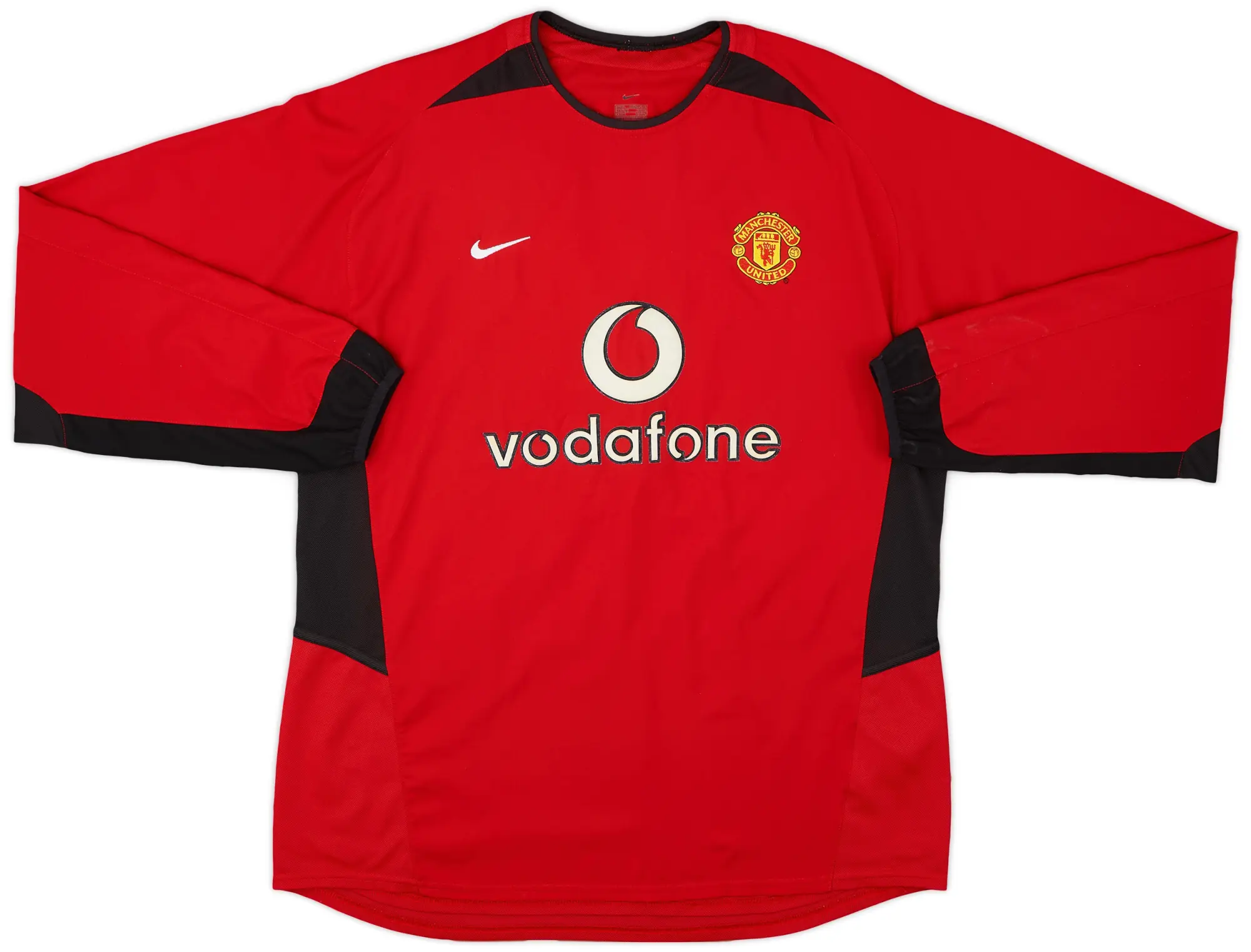Nike 2002-04 Manchester United Home Shirt Beckham #7 - 8/10 - (XL.Boys)