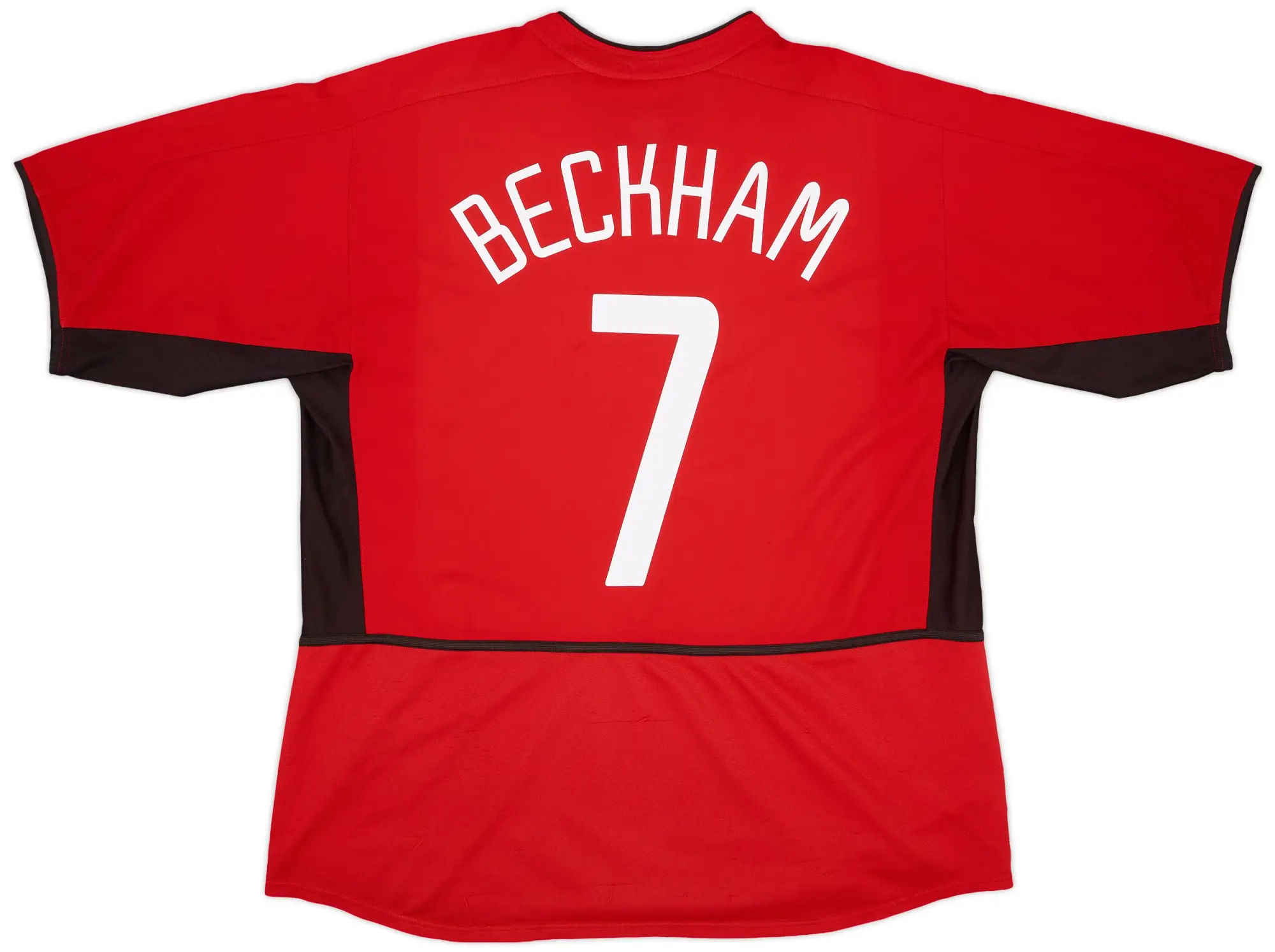 Nike 2002-04 Manchester United Home Shirt Beckham #7 - 5/10 - (XL)