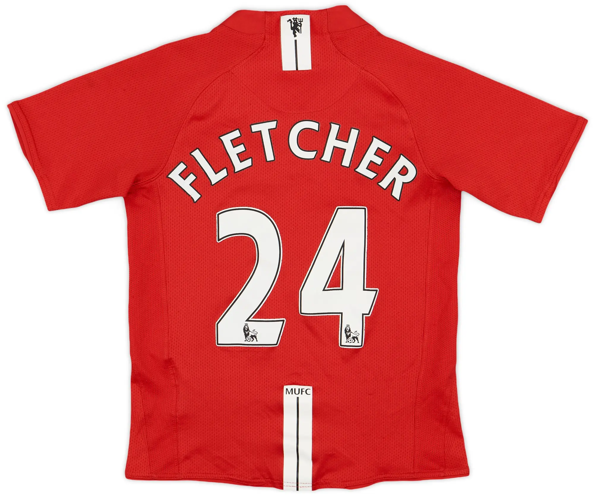 Nike 2007-09 Manchester United Home Shirt Fletcher #24 - 7/10 - (S.Boys)