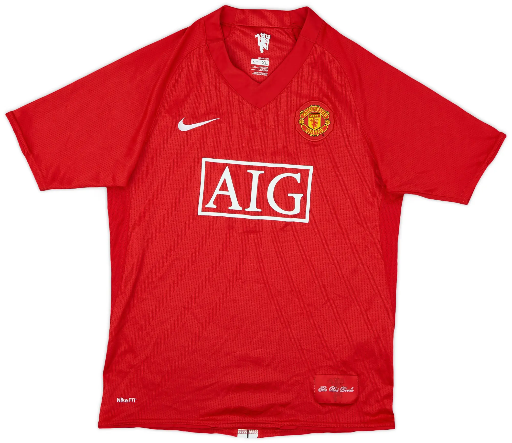 Nike 2007-09 Manchester United Home Shirt - 7/10 - (XL.Boys)
