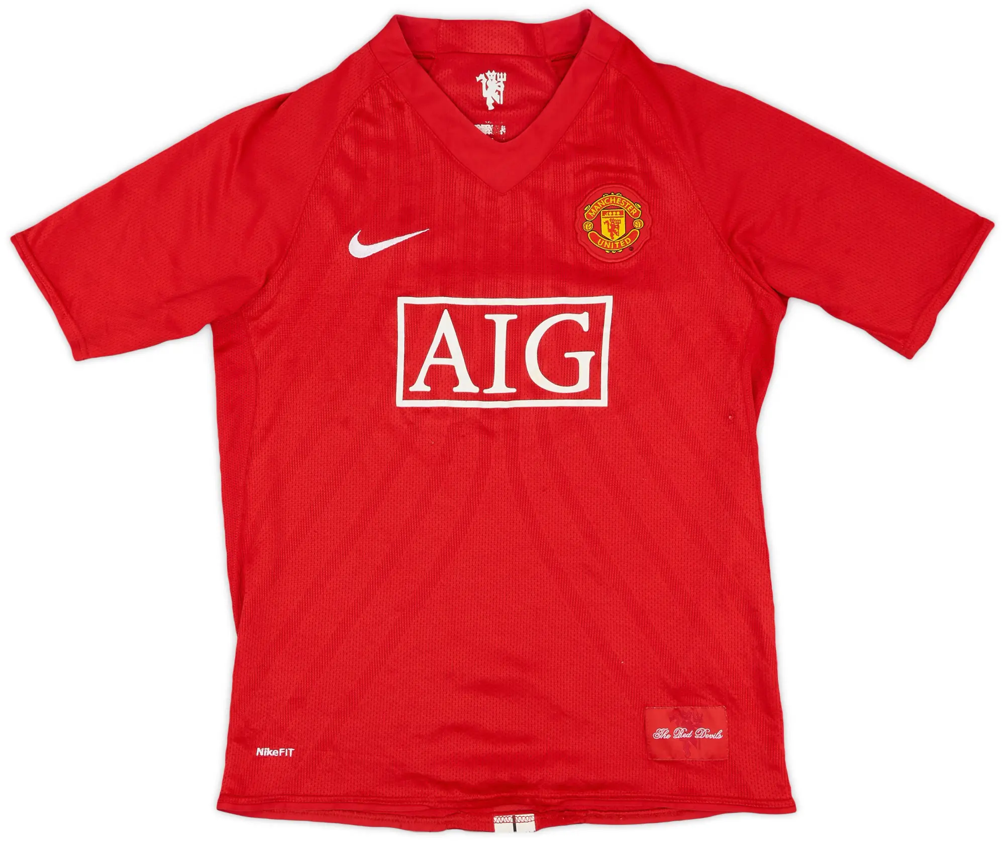 Nike 2007-09 Manchester United Home Shirt - 7/10 - (XL.Boys)