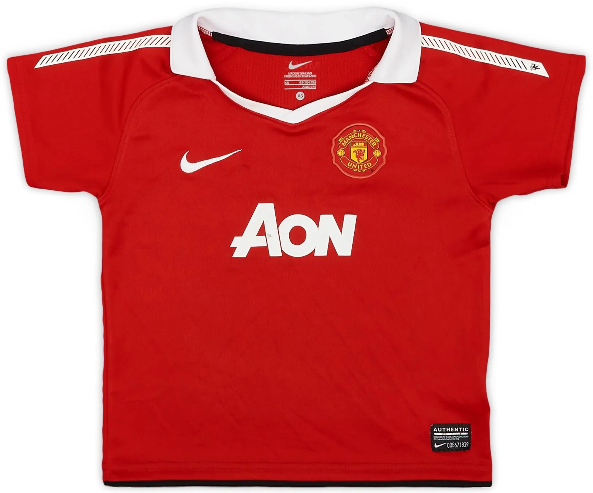 Nike 2010-11 Manchester United Home Shirt - 7/10 - (3-4 Years)