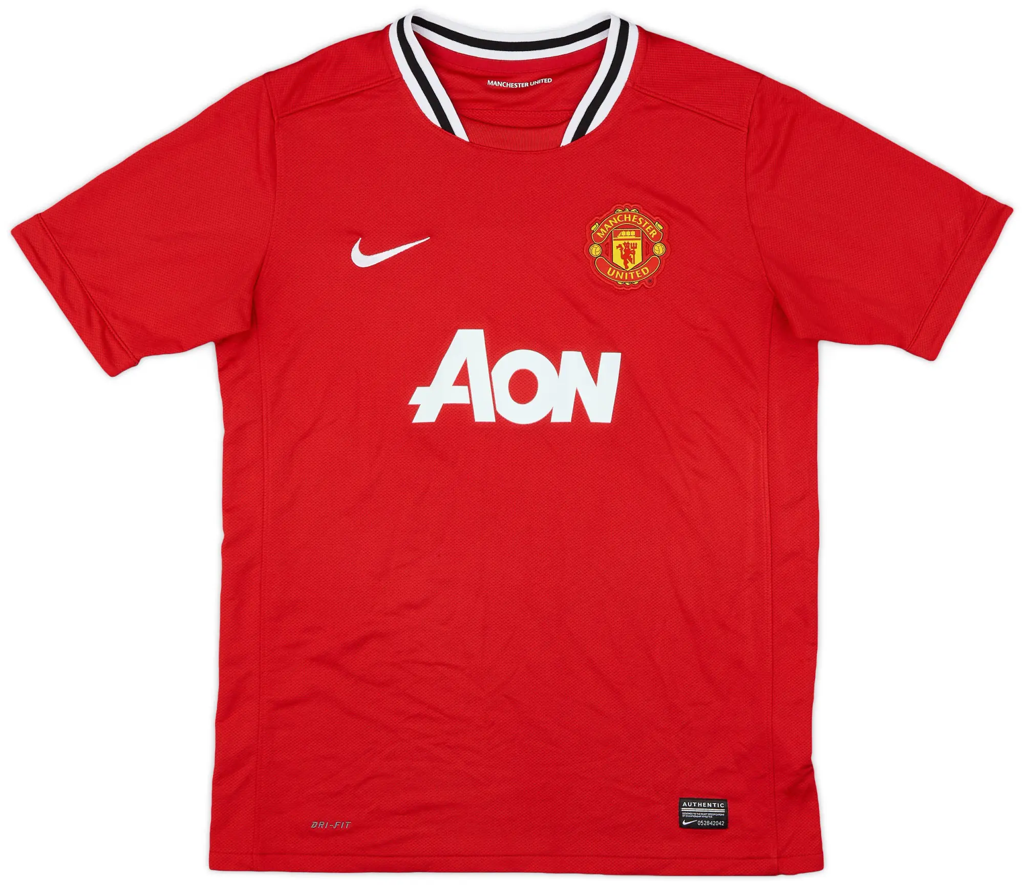 Nike 2011-12 Manchester United Home L/S Shirt - 9/10 - (XL.Boys)