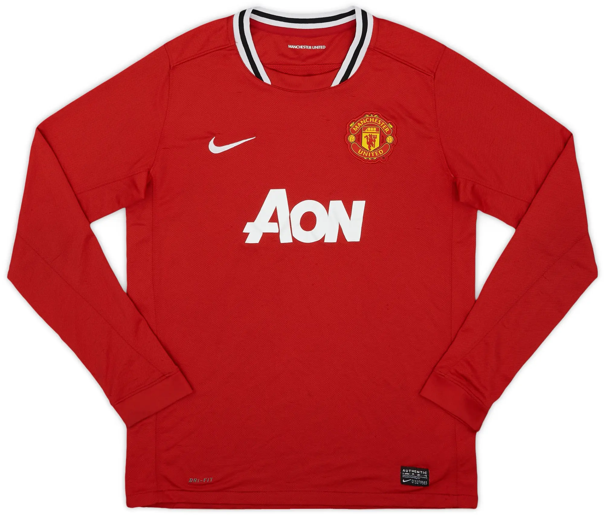 Nike 2011-12 Manchester United Home L/S Shirt - 6/10 - (XL.Boys)