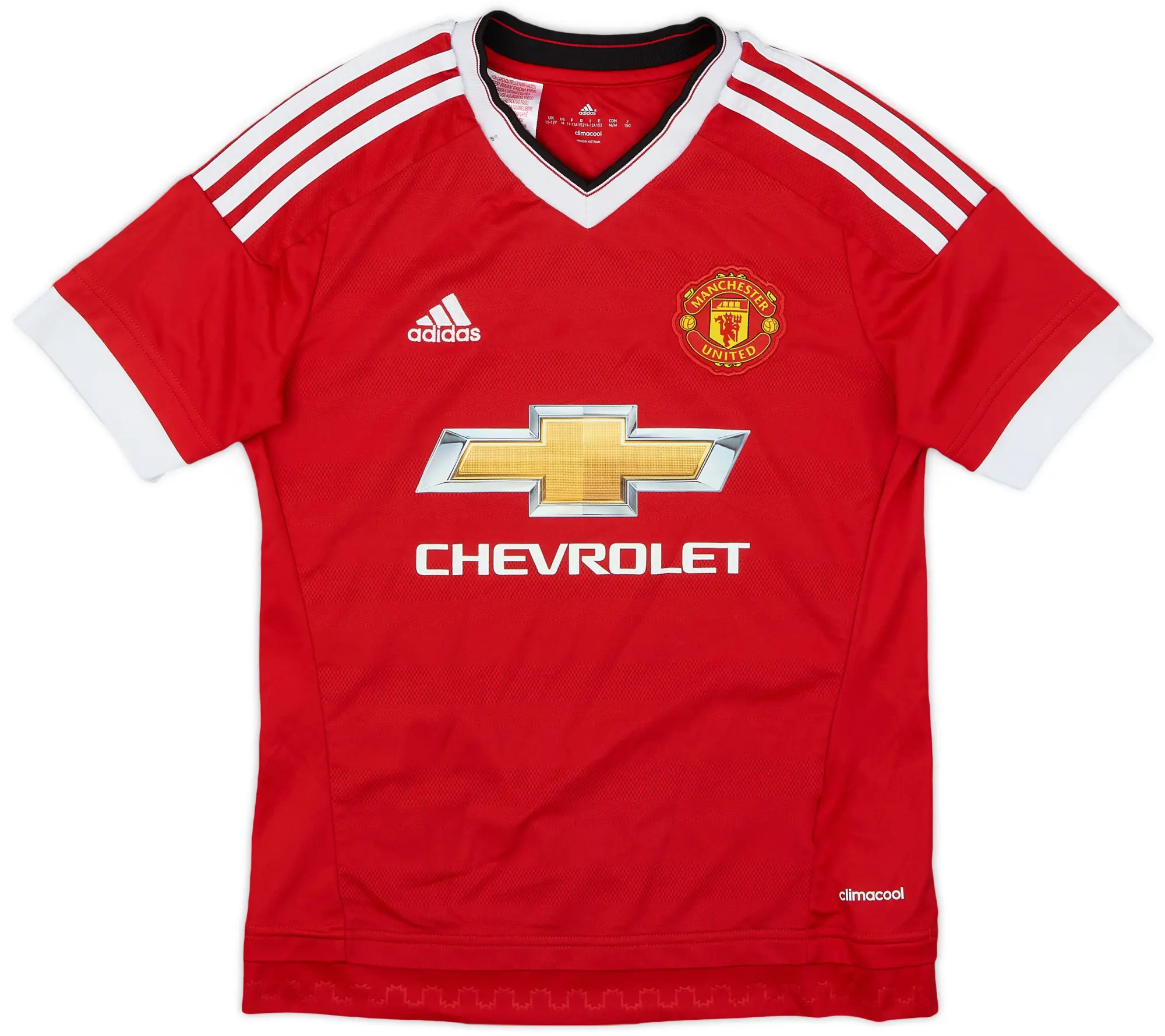 adidas 2015-16 Manchester United Home Shirt - 8/10 - (M.Boys)