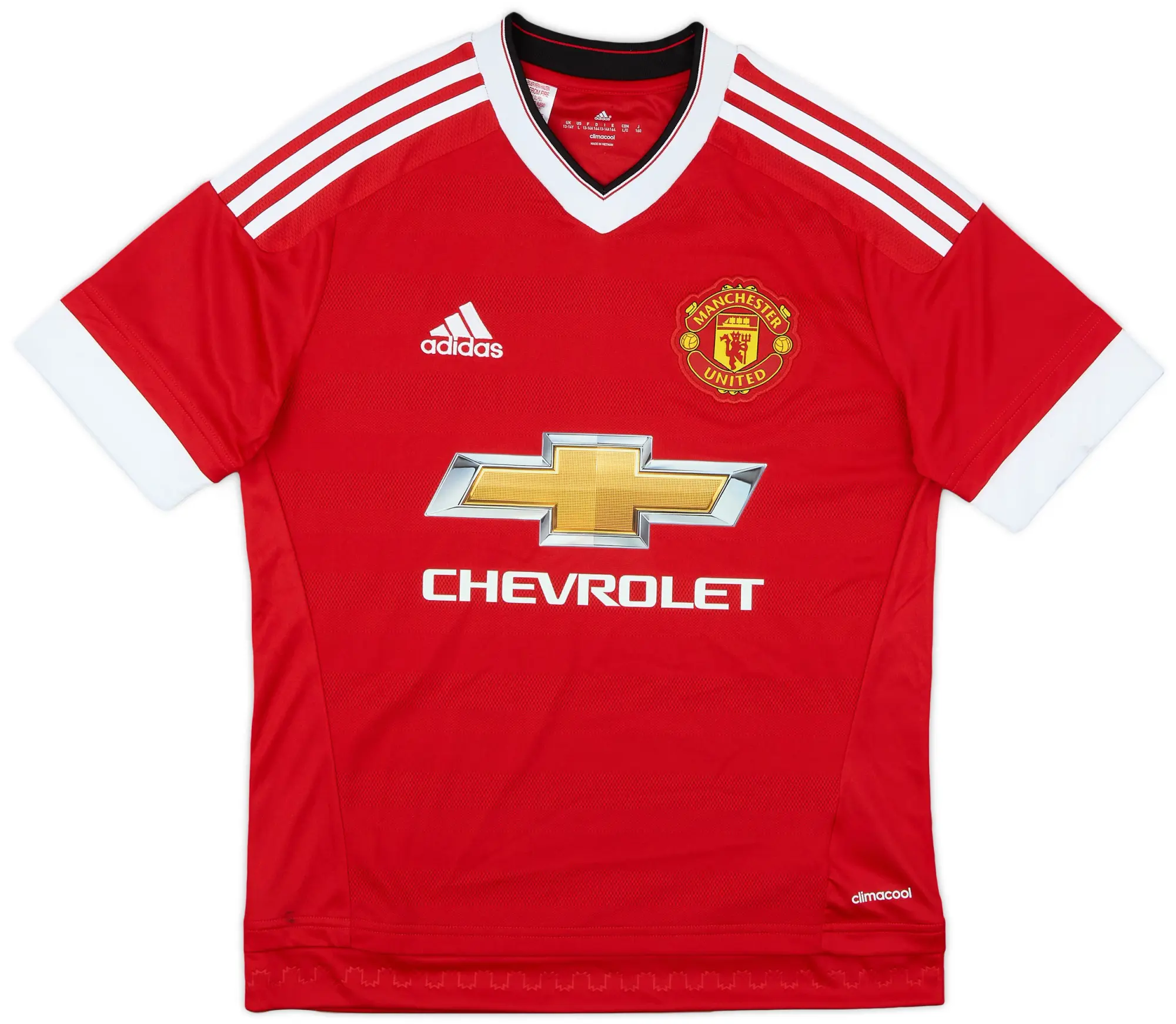 adidas 2015-16 Manchester United Home Shirt - 9/10 - (L.Boys)