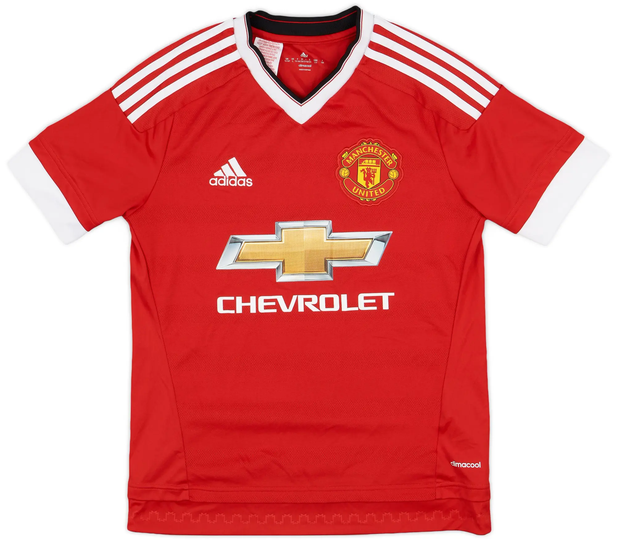 adidas 2015-16 Manchester United Home Shirt - 8/10 - (L.Boys)