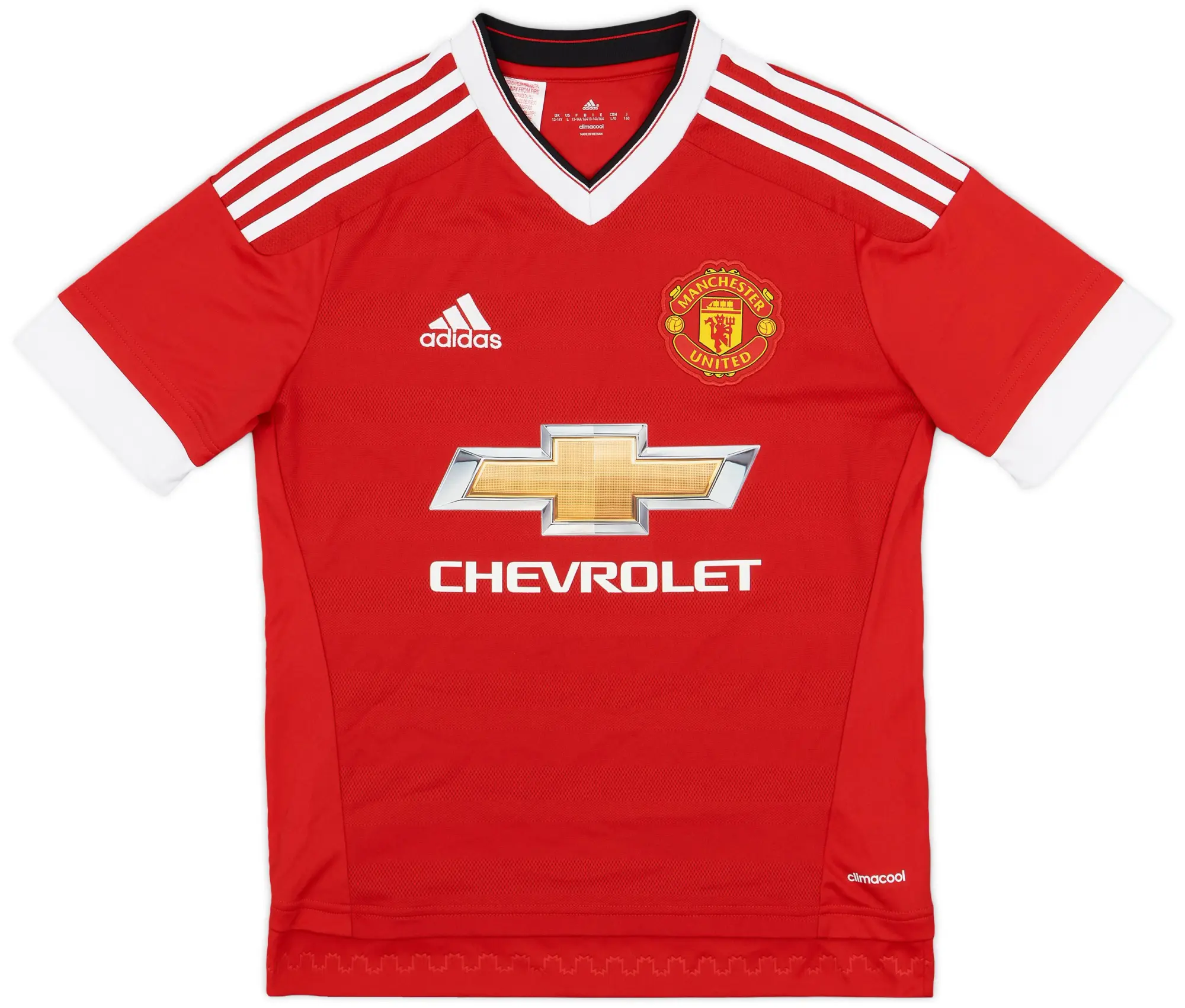 adidas 2015-16 Manchester United Home Shirt - 8/10 - (L.Boys)