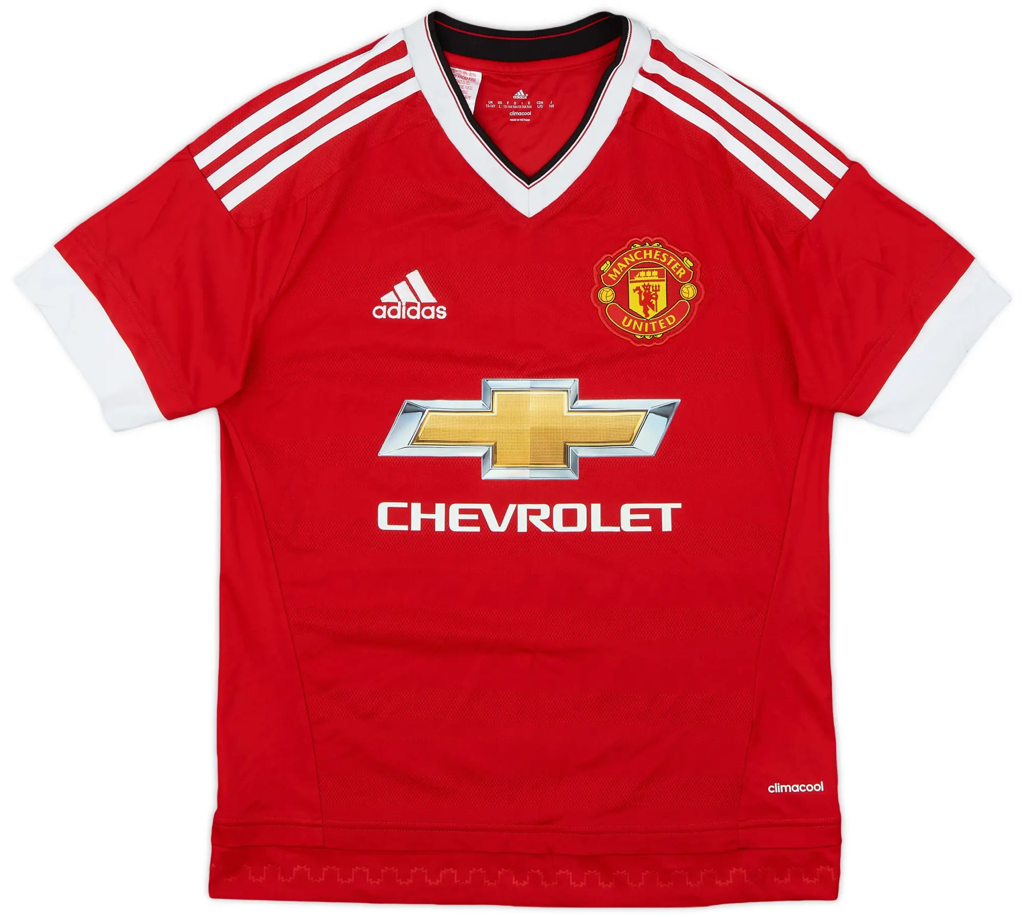 adidas 2015-16 Manchester United Home Shirt - 10/10 - (L.Boys)