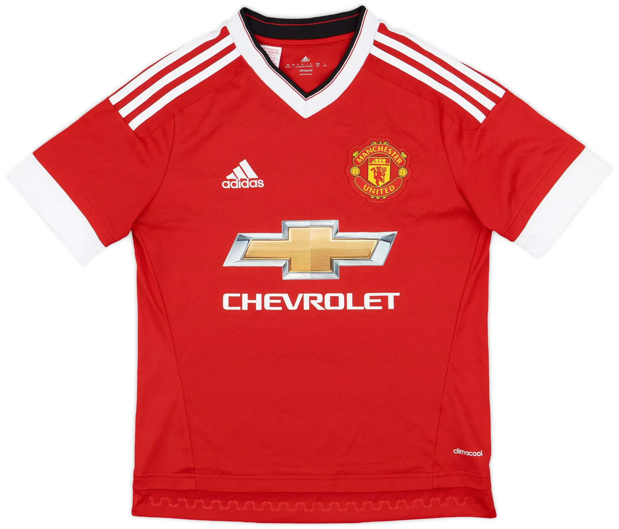 adidas 2015-16 Manchester United Home Shirt - 8/10 - (L.Boys)