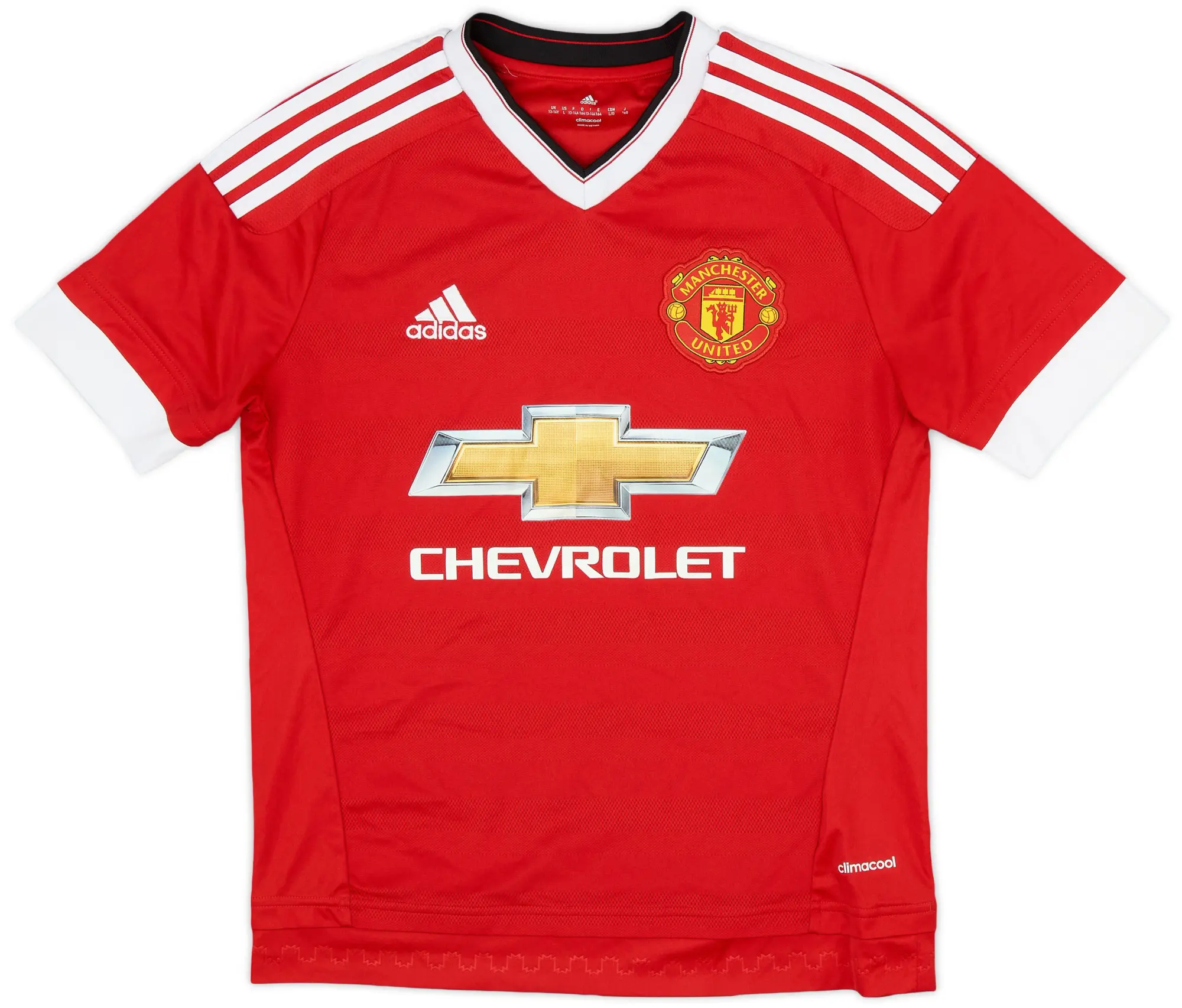 adidas 2015-16 Manchester United Home Shirt - 9/10 - (L.Boys)