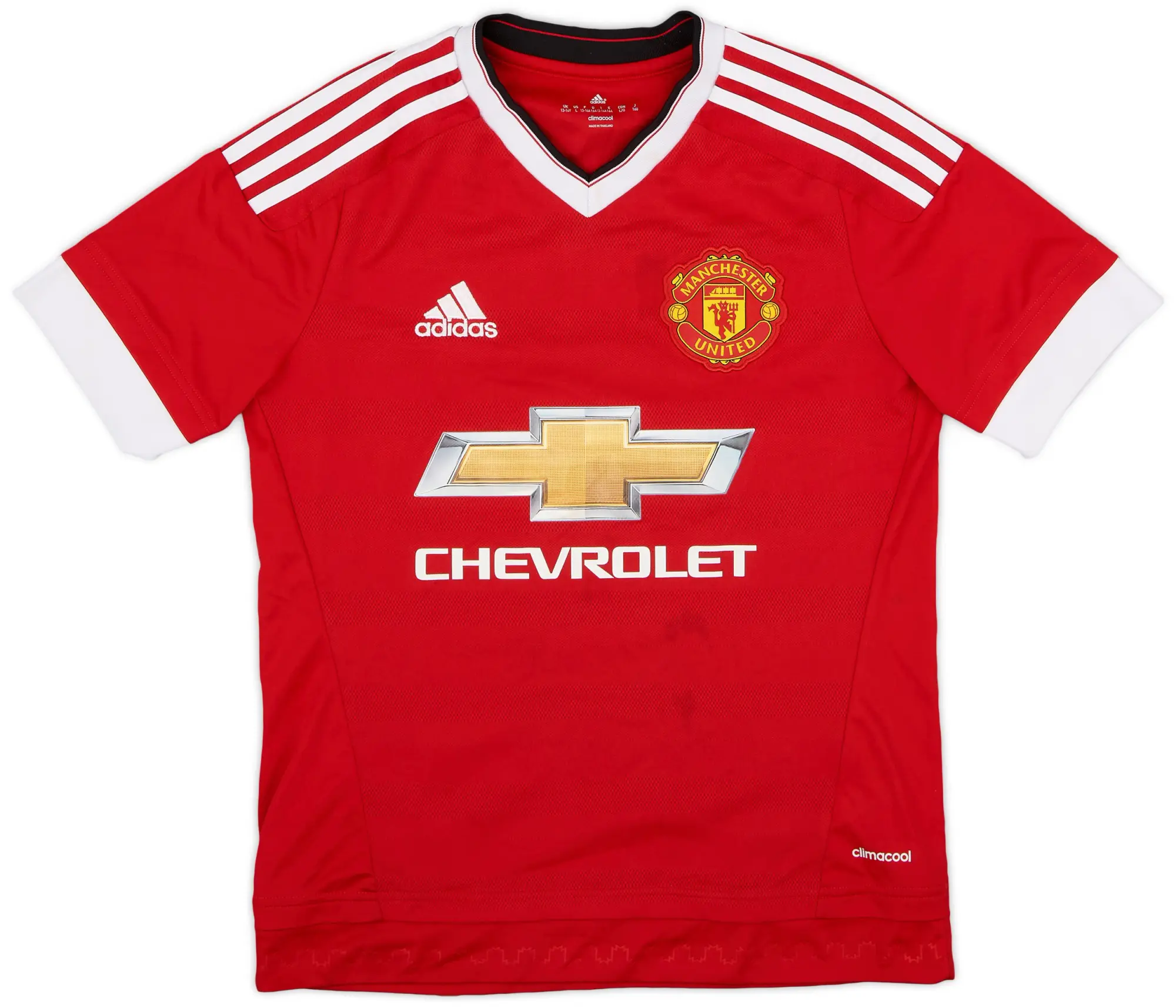 adidas 2015-16 Manchester United Home Shirt - 9/10 - (L.Boys)