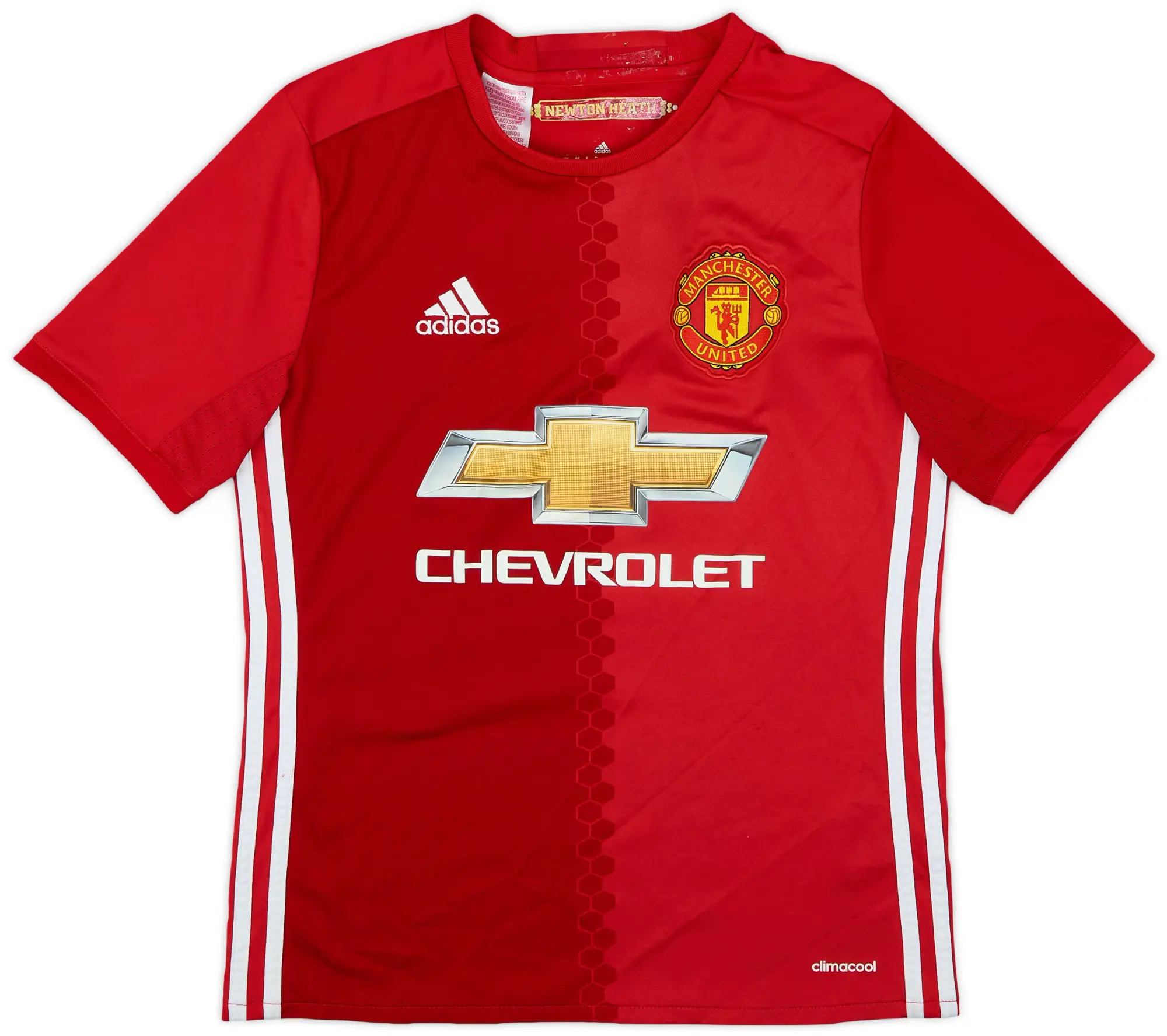 adidas 2016-17 Manchester United Home Shirt - 7/10 - (L.Boys)