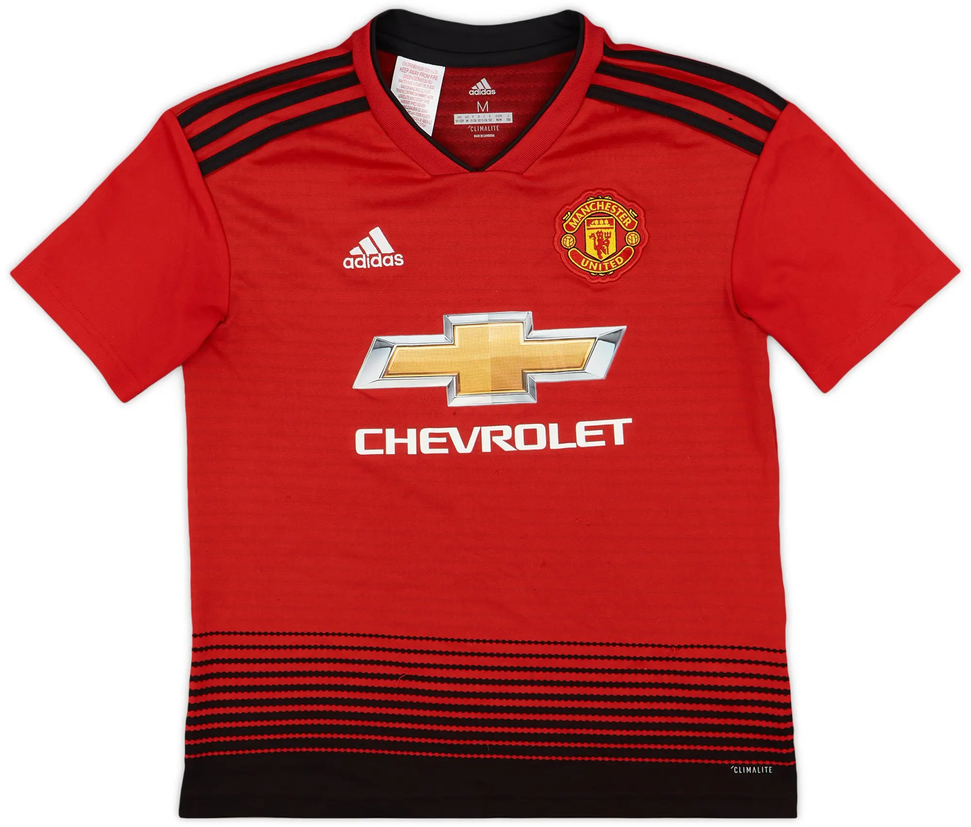 adidas 2018-19 Manchester United Home Shirt - 8/10 - (M.Boys)