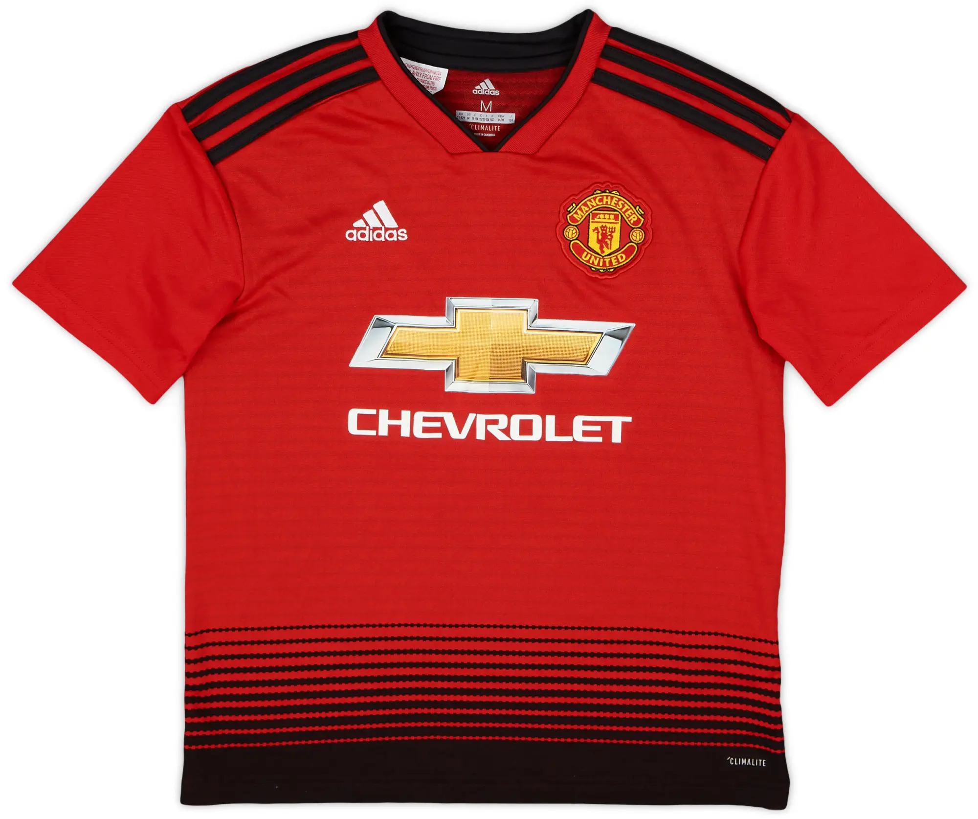 adidas 2018-19 Manchester United Home Shirt - 8/10 - (M.Boys)