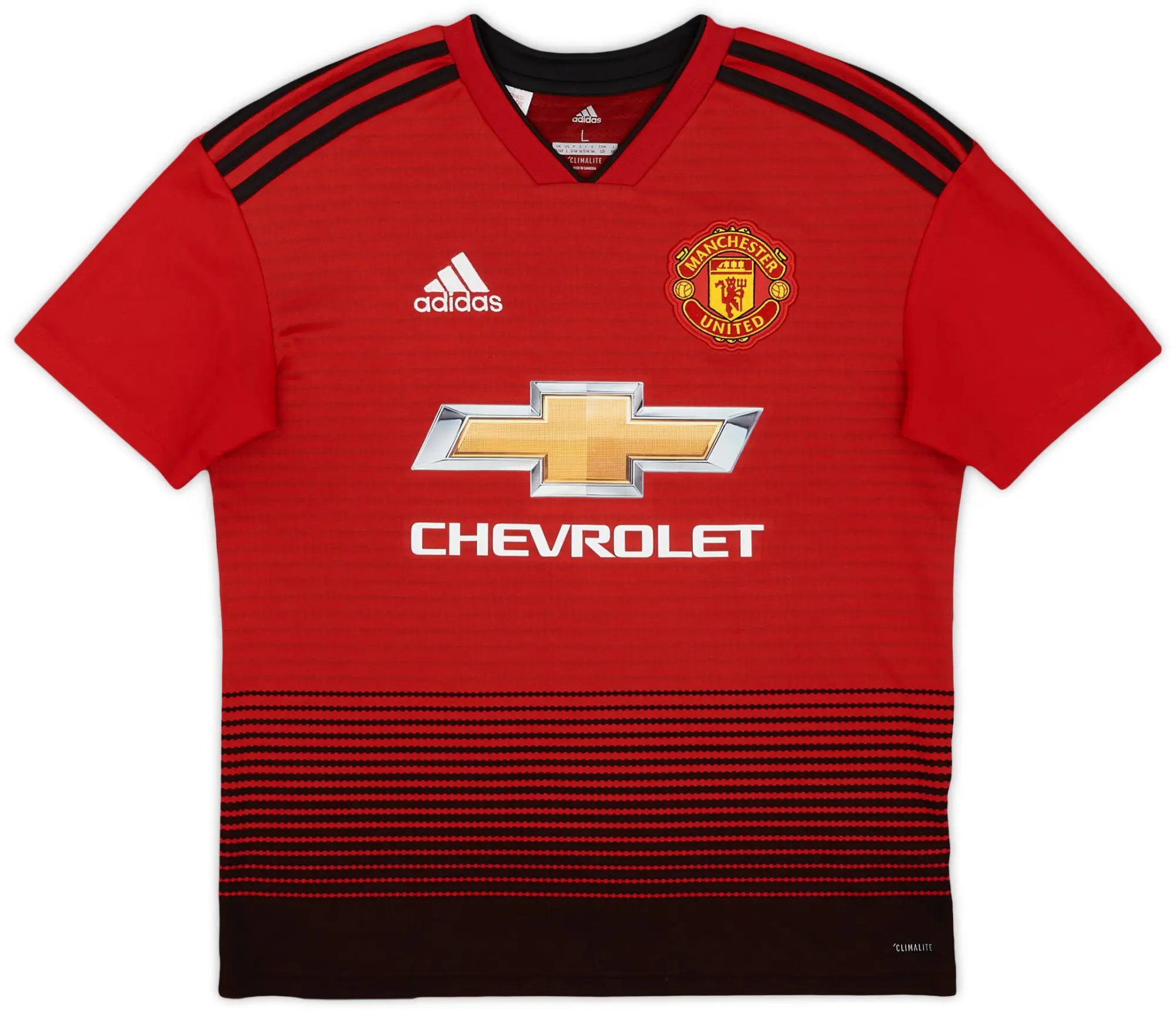 adidas 2018-19 Manchester United Home Shirt - 8/10 - (L.Boys)