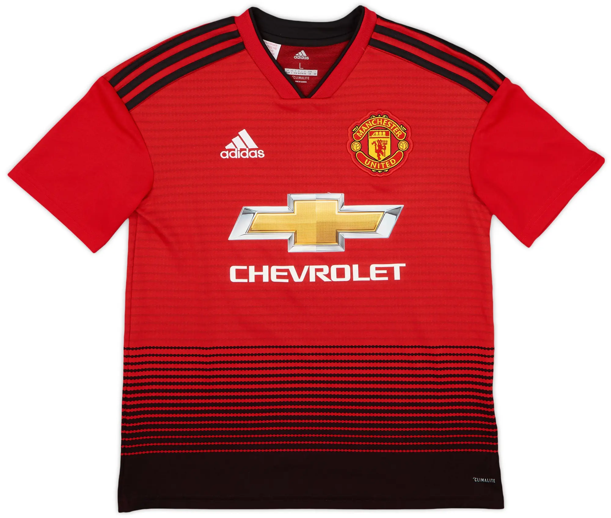 adidas 2018-19 Manchester United Home Shirt - 8/10 - (L.Boys)