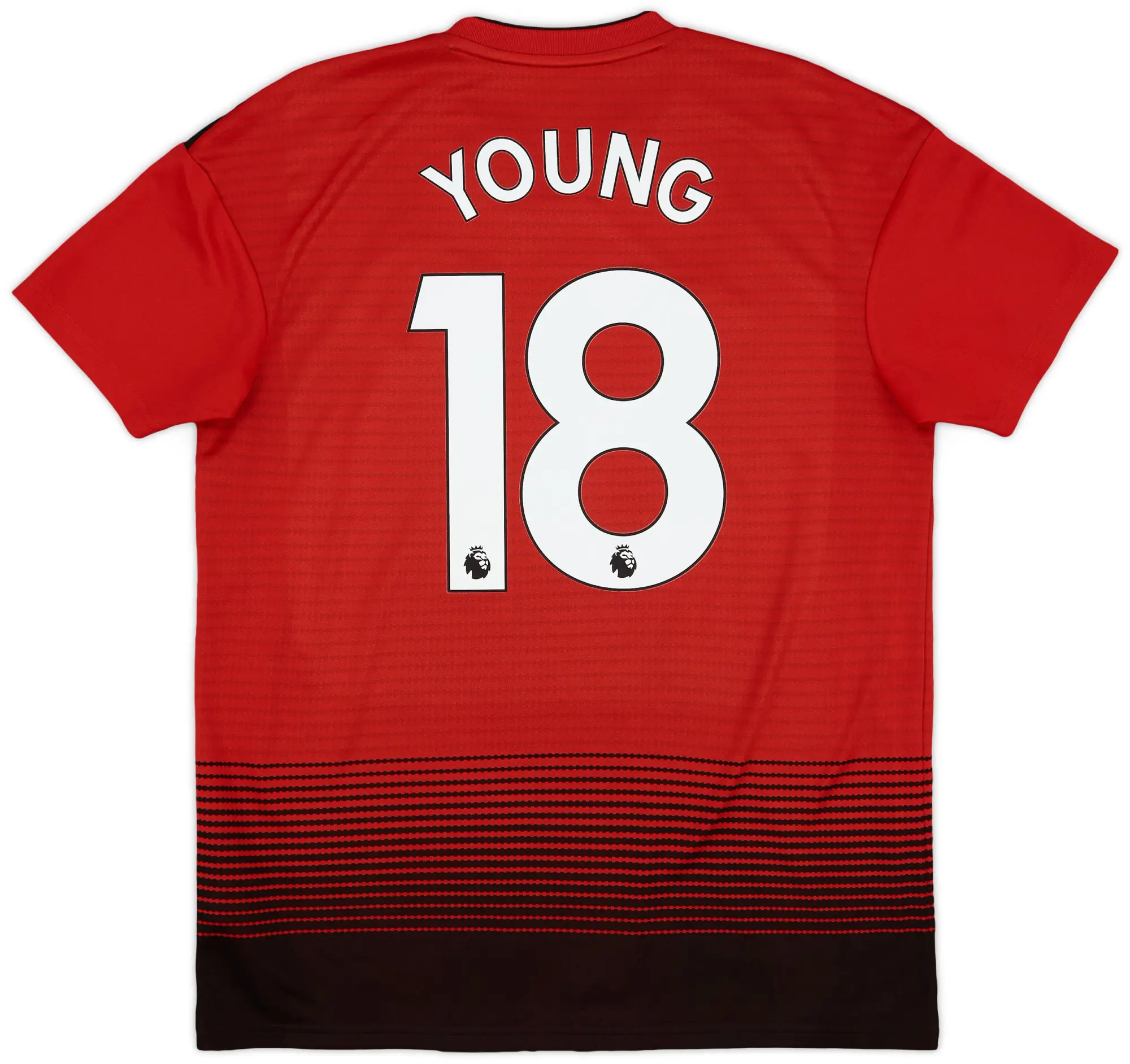 adidas 2018-19 Manchester United Home Shirt Young #18 - 9/10 - (M)