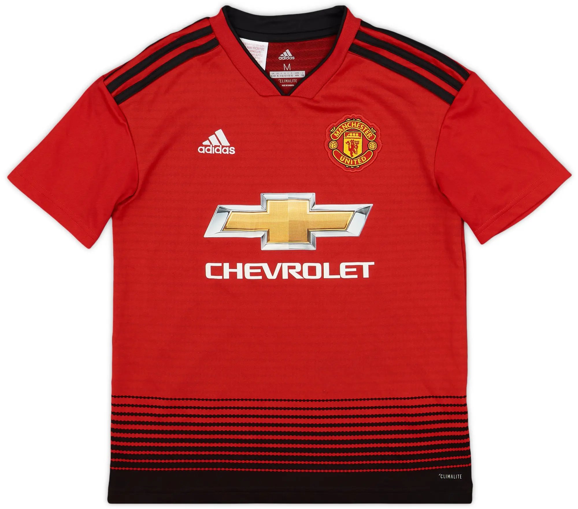 adidas 2018-19 Manchester United Home Shirt - 9/10 - (M.Boys)