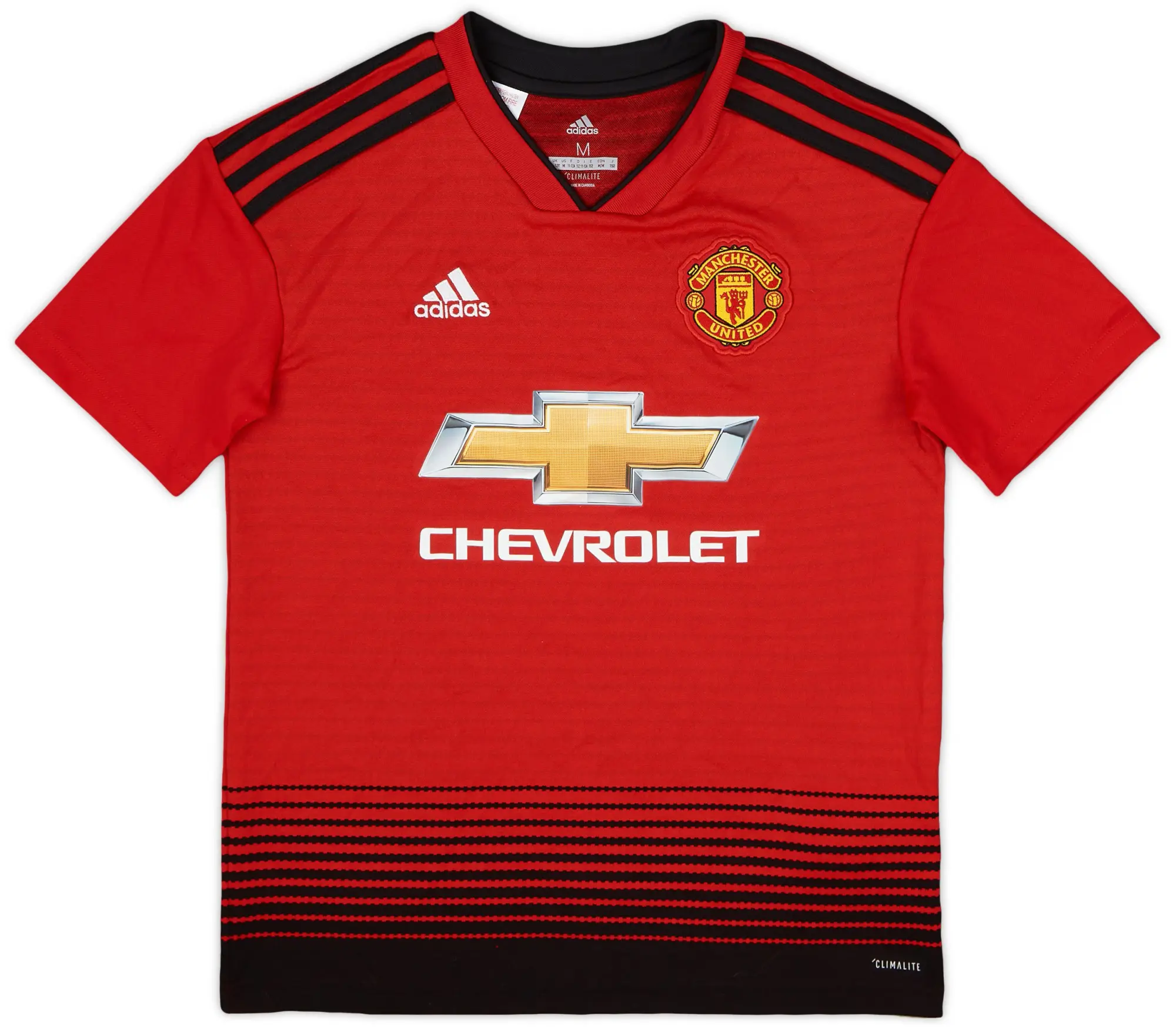 adidas 2018-19 Manchester United Home Shirt - 8/10 - (M.Boys)