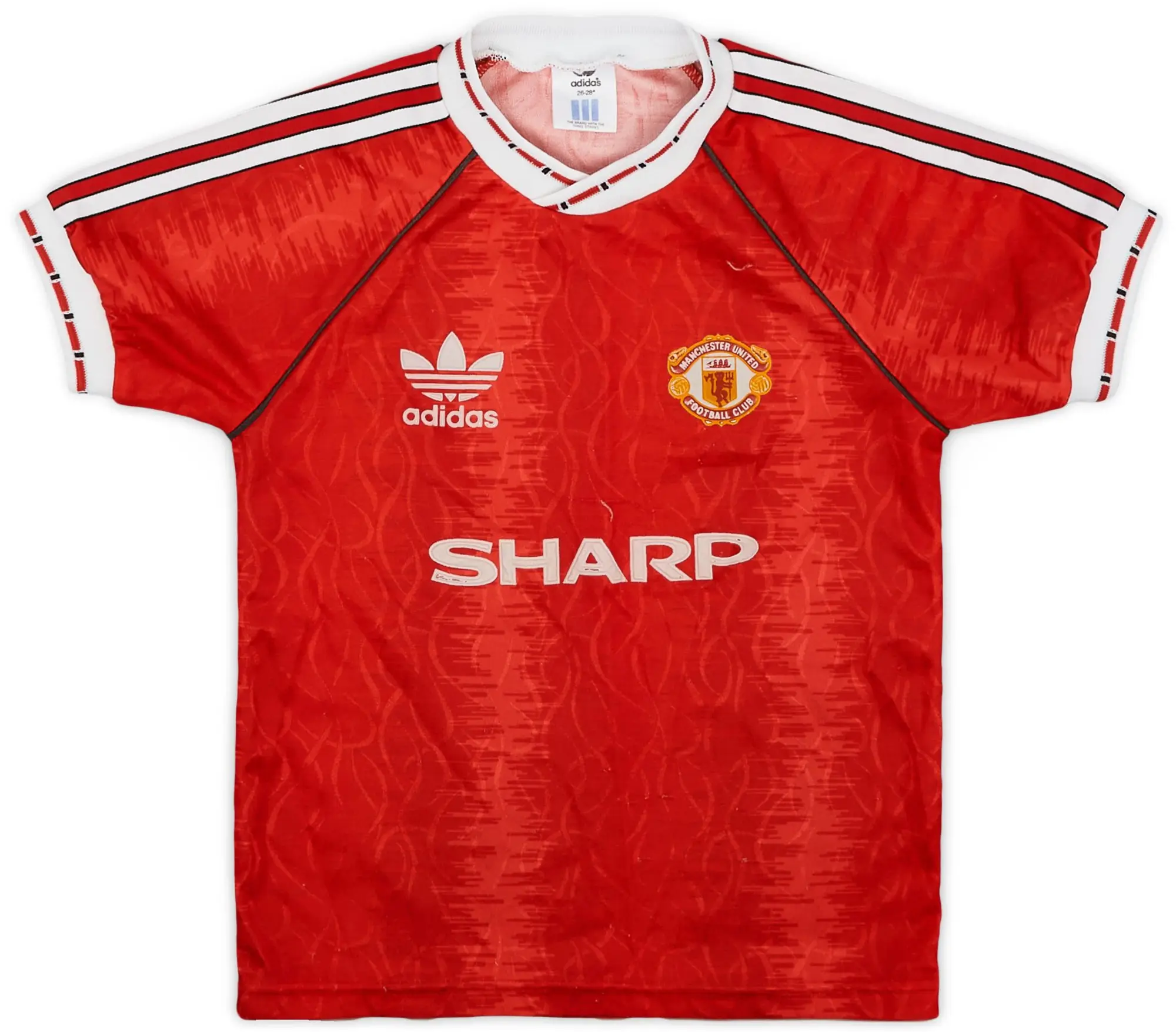 adidas 1988-90 Manchester United Home Shirt - 7/10 - (S.Boys)