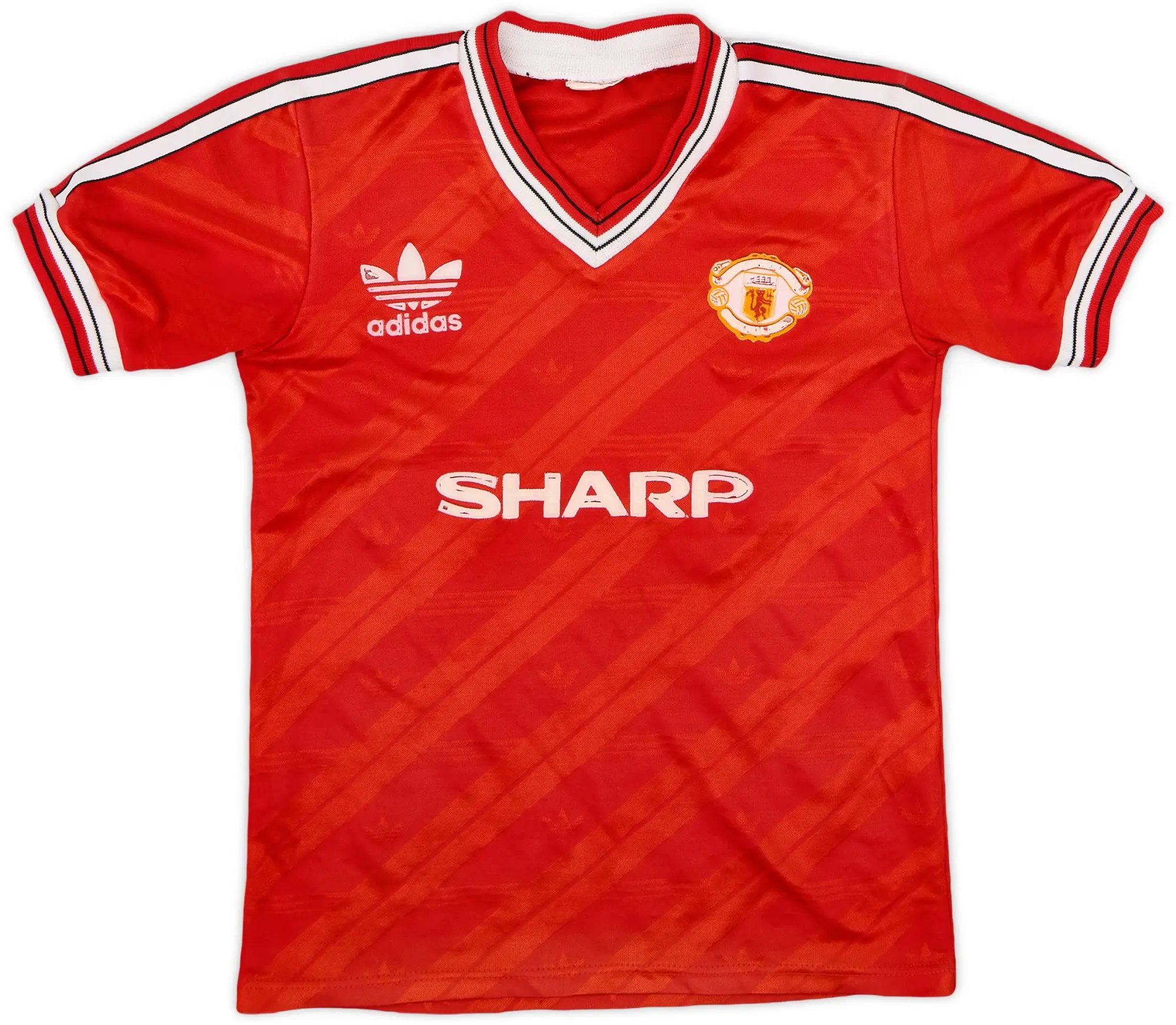 adidas 1986-88 Manchester United Home Shirt - 5/10 - (L.Boys)