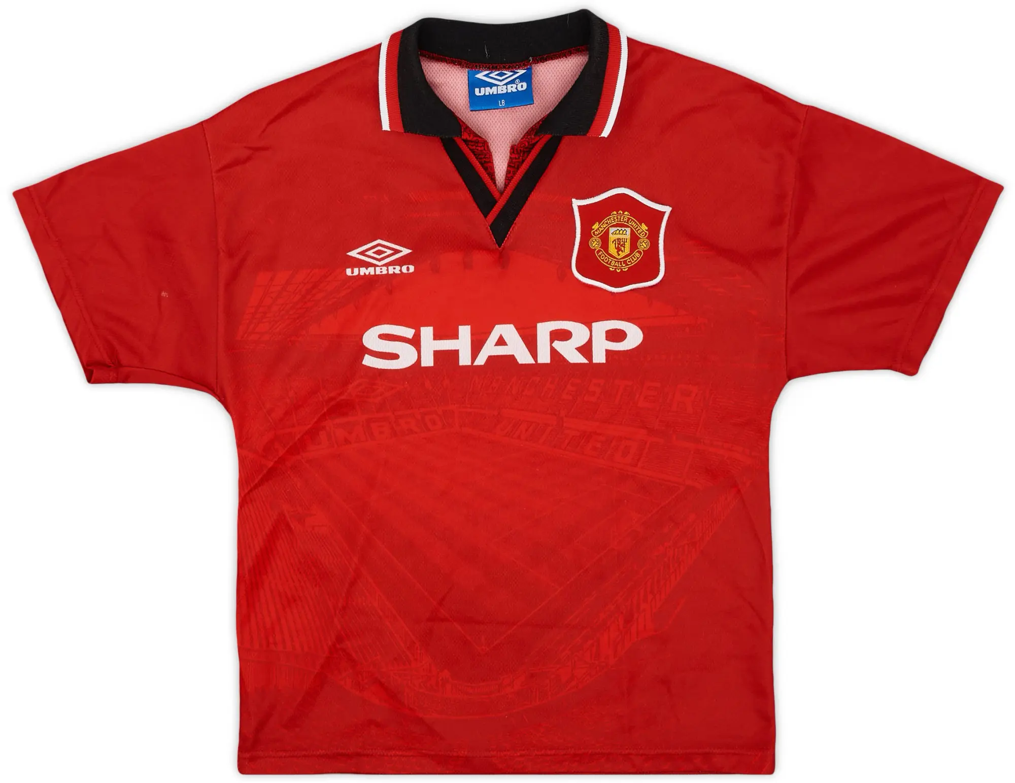 Umbro 1994-96 Manchester United Home Shirt - 9/10 - (L.Boys)