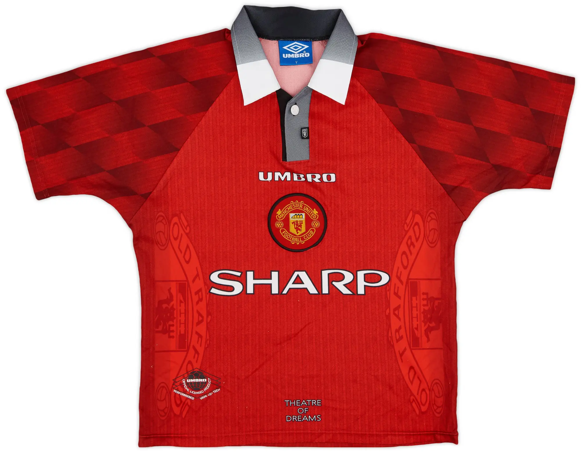 Umbro 1996-98 Manchester United Home Shirt - 8/10 - (Y)