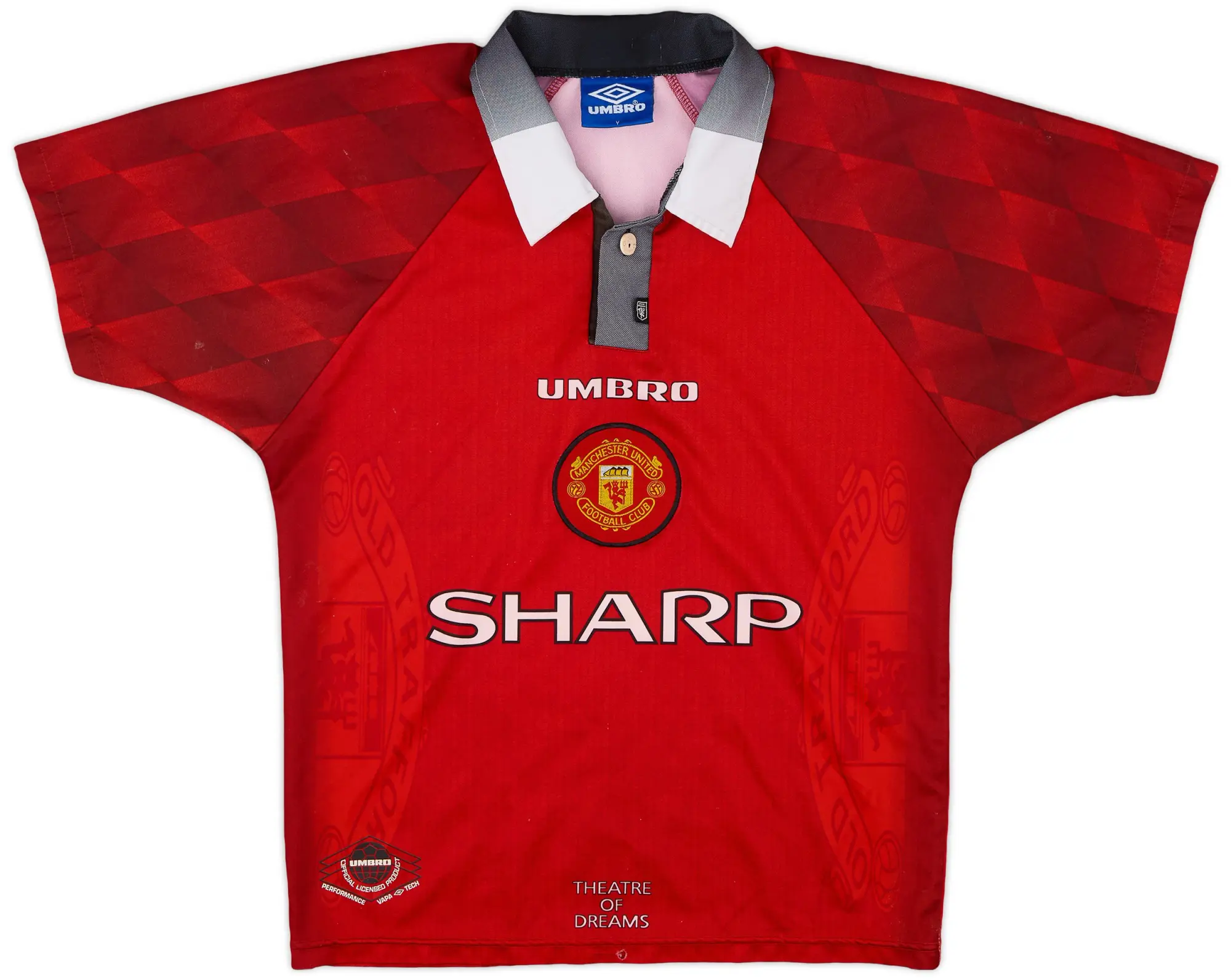Umbro 1996-98 Manchester United Home Shirt - 9/10 - (Y)