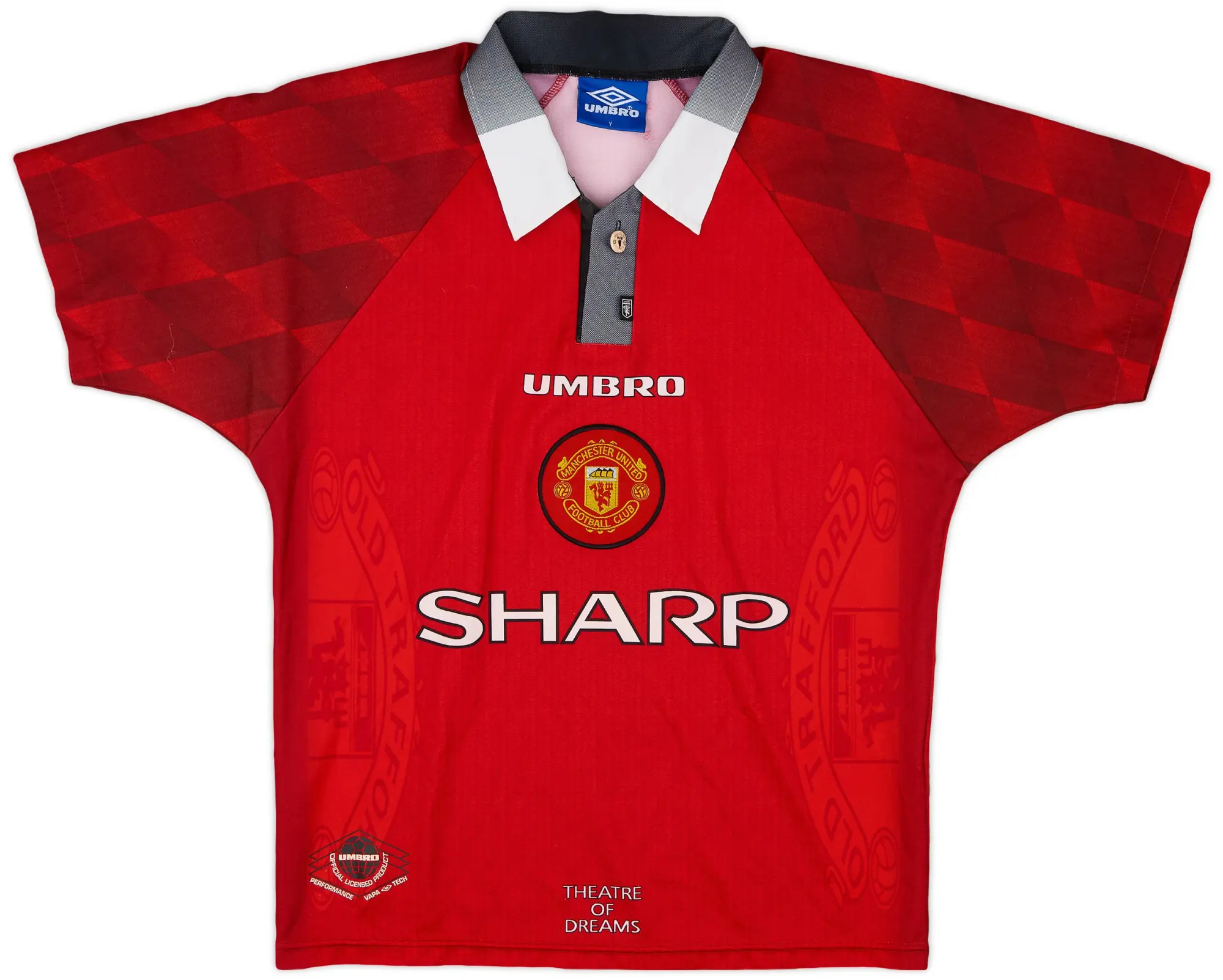 Umbro 1996-98 Manchester United Home Shirt - 9/10 - (Y)