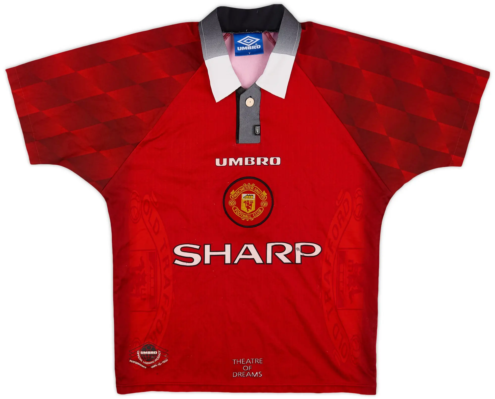 Umbro 1996-98 Manchester United Home Shirt - 8/10 - (Y)