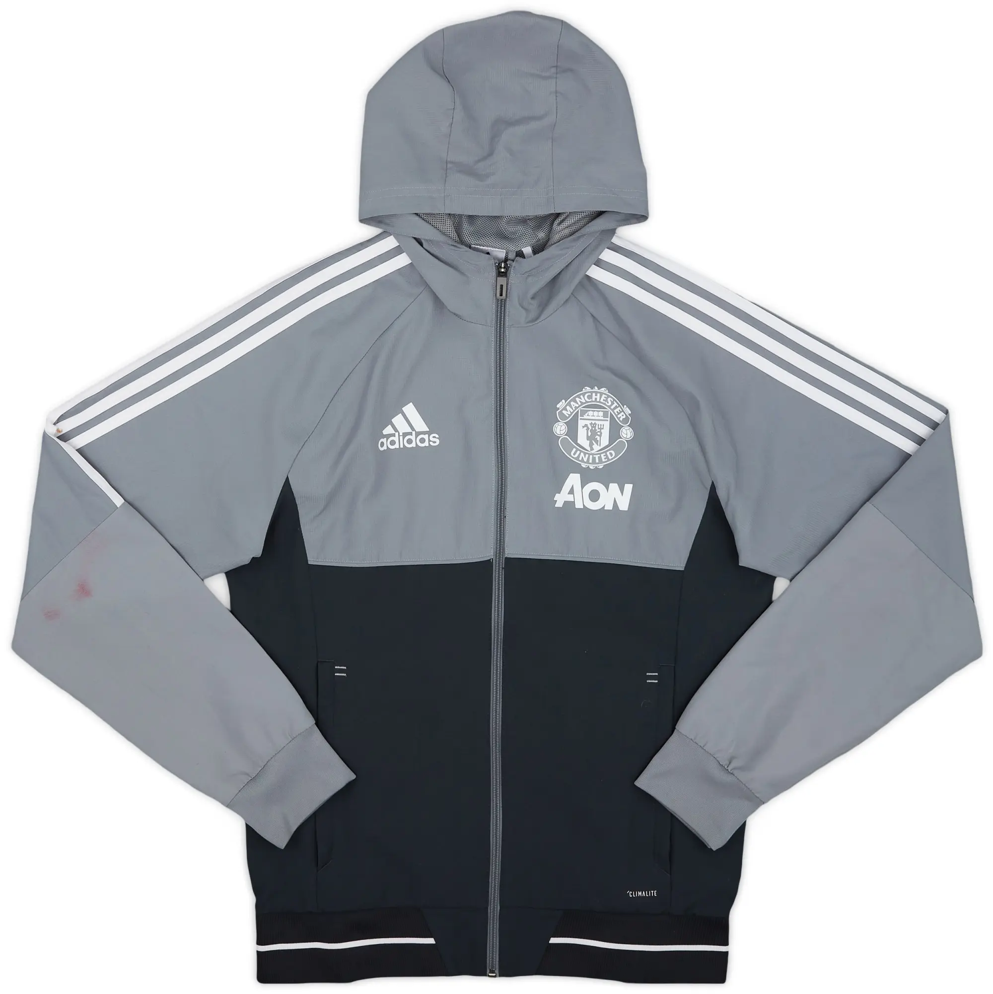 2017-18 Manchester United adidas Hooded Track Jacket - 5/10 - (S)